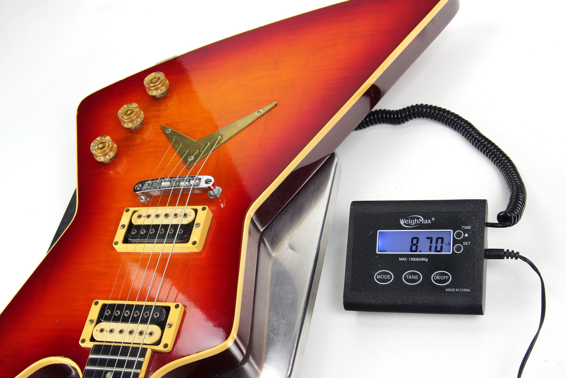 1979 Dean USA Z Standard Bound Explorer -- Cherry Burst, Flametop, DiMarzio Super Distortions, RARE!