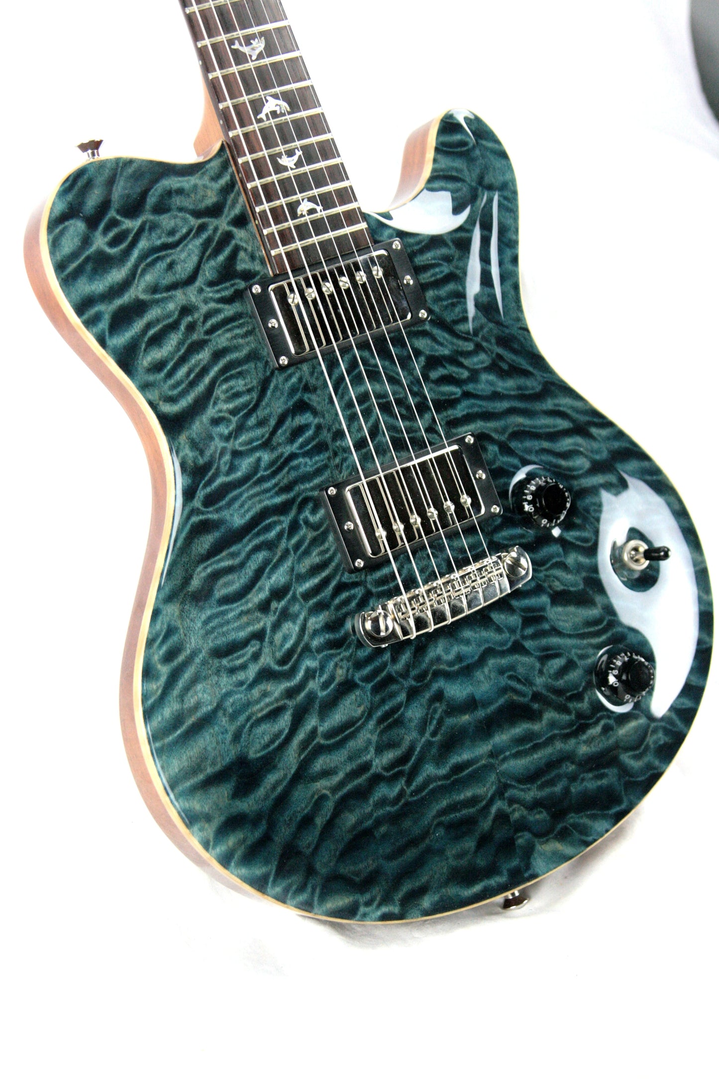 2005 Nik Huber Dolphin 4/2 Headstock! w/ Inlays Quilted Maple Top Swietenia Body! Matching Headstock!