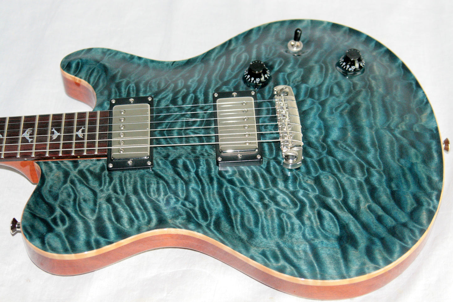 2005 Nik Huber Dolphin 4/2 Headstock! w/ Inlays Quilted Maple Top Swietenia Body! Matching Headstock!