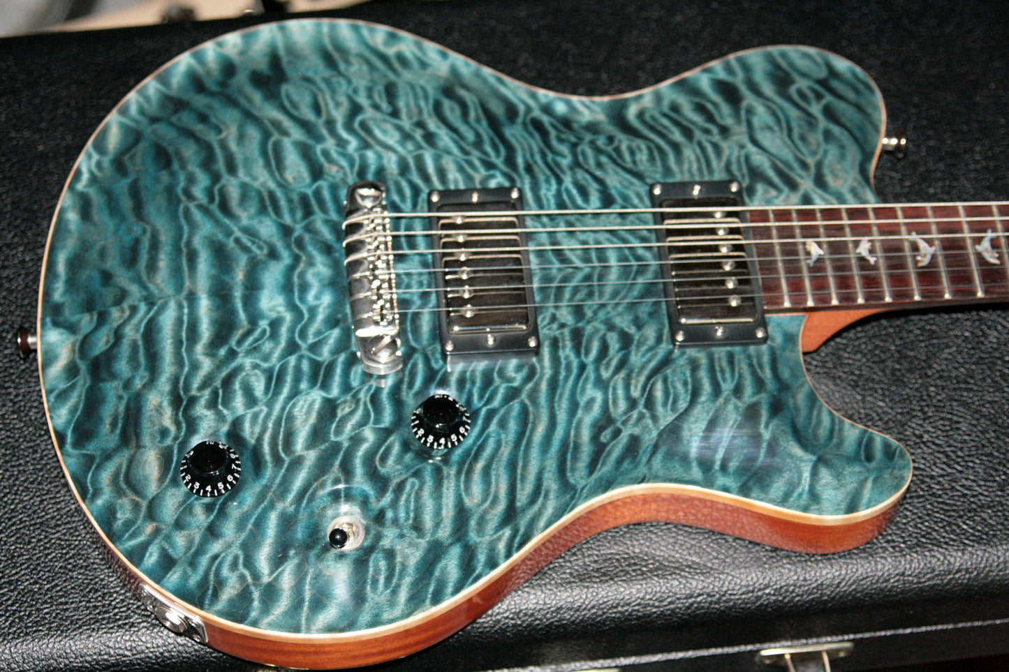 2005 Nik Huber Dolphin 4/2 Headstock! w/ Inlays Quilted Maple Top Swietenia Body! Matching Headstock!