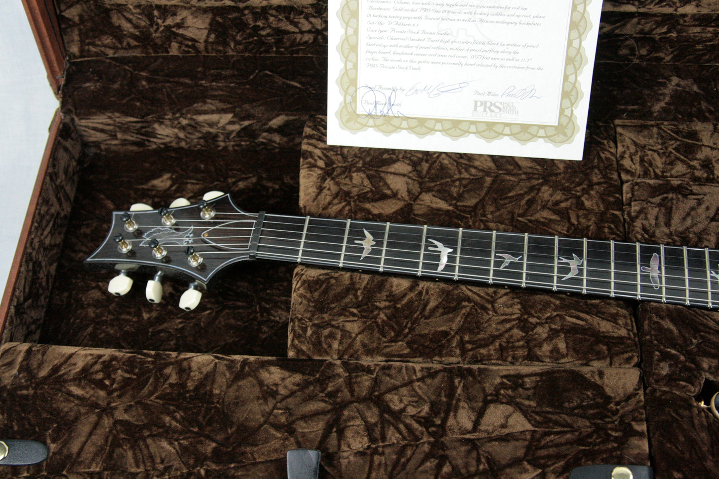 2017 PRS Private Stock 408 Signature! Paul Reed Smith INCREDIBLE TOP! African Blackwood Charcoal Smoked Burst