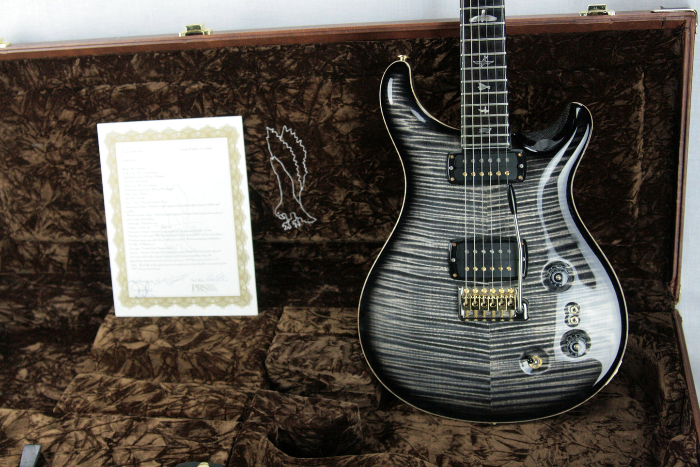2017 PRS Private Stock 408 Signature! Paul Reed Smith INCREDIBLE TOP! African Blackwood Charcoal Smoked Burst