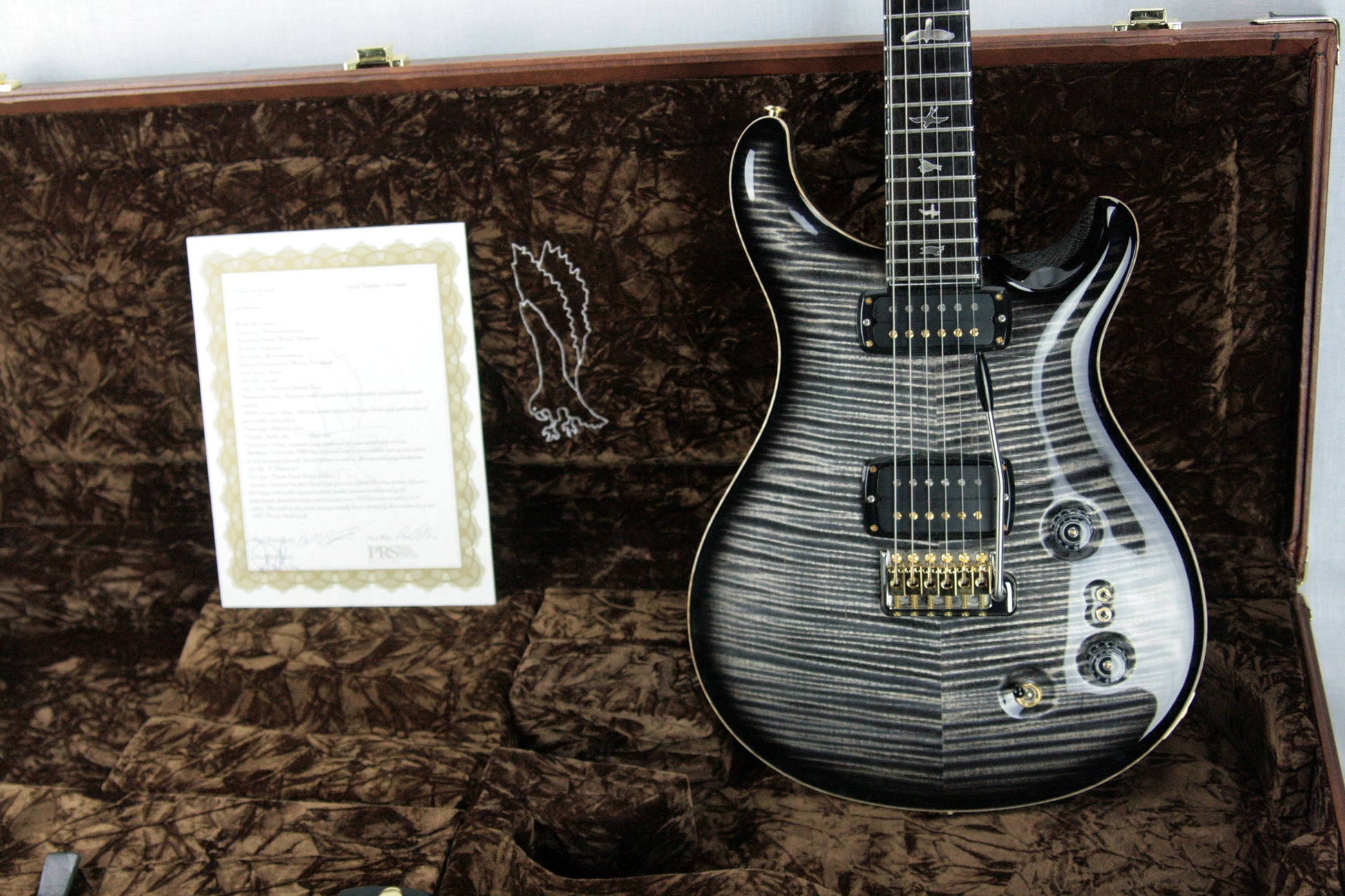 2017 PRS Private Stock 408 Signature! Paul Reed Smith INCREDIBLE TOP! African Blackwood Charcoal Smoked Burst