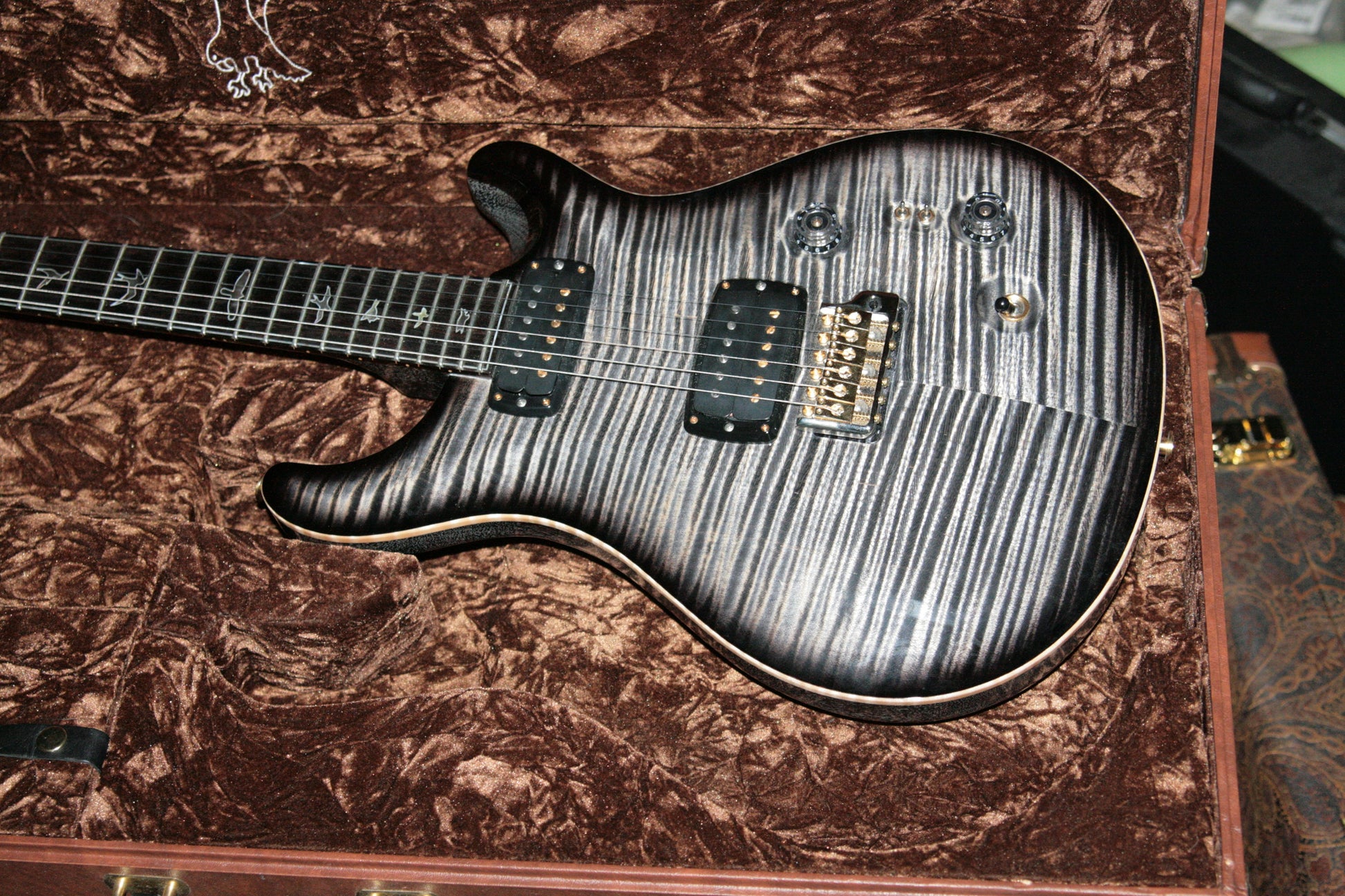 2017 PRS Private Stock 408 Signature! Paul Reed Smith INCREDIBLE TOP! African Blackwood Charcoal Smoked Burst