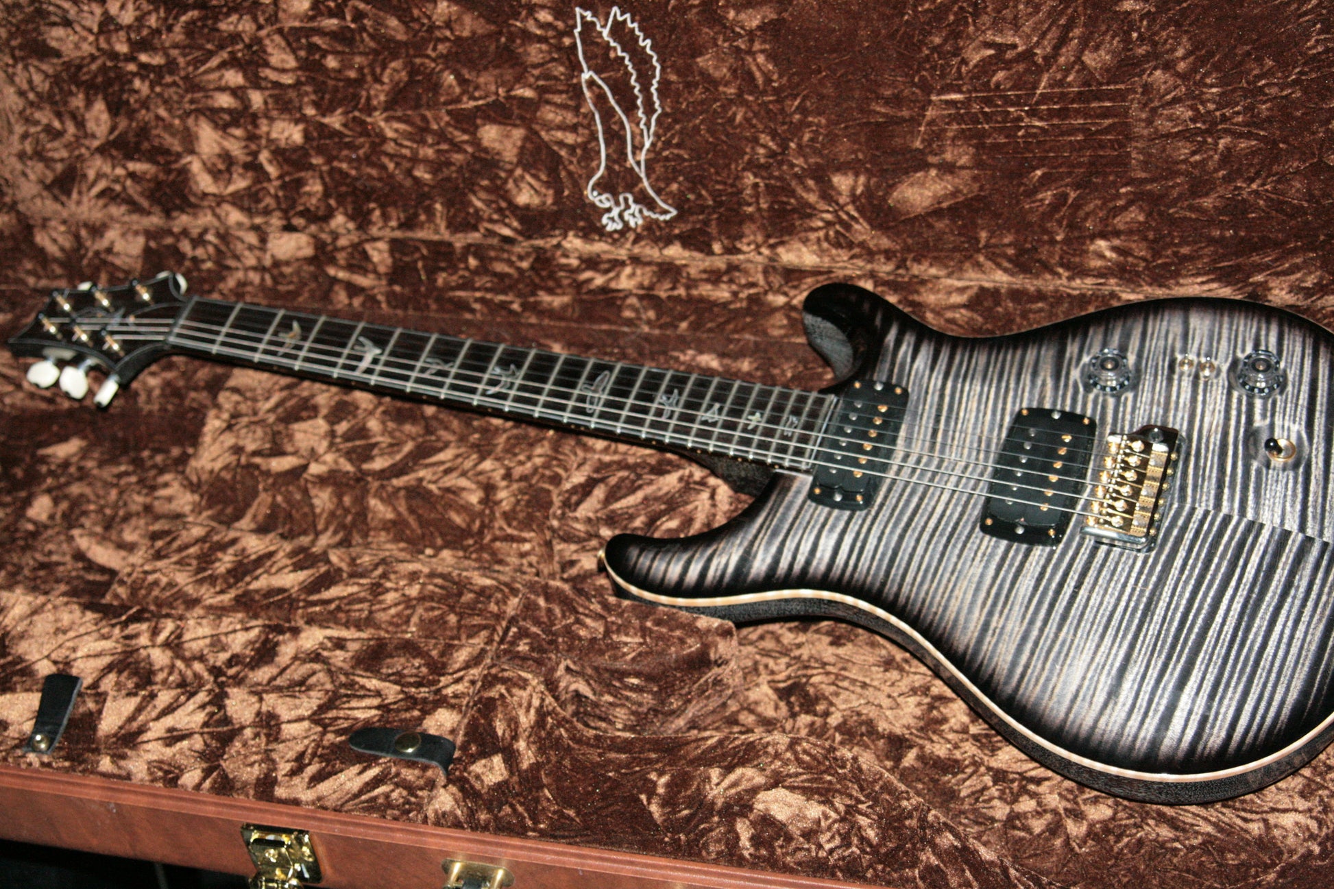 2017 PRS Private Stock 408 Signature! Paul Reed Smith INCREDIBLE TOP! African Blackwood Charcoal Smoked Burst