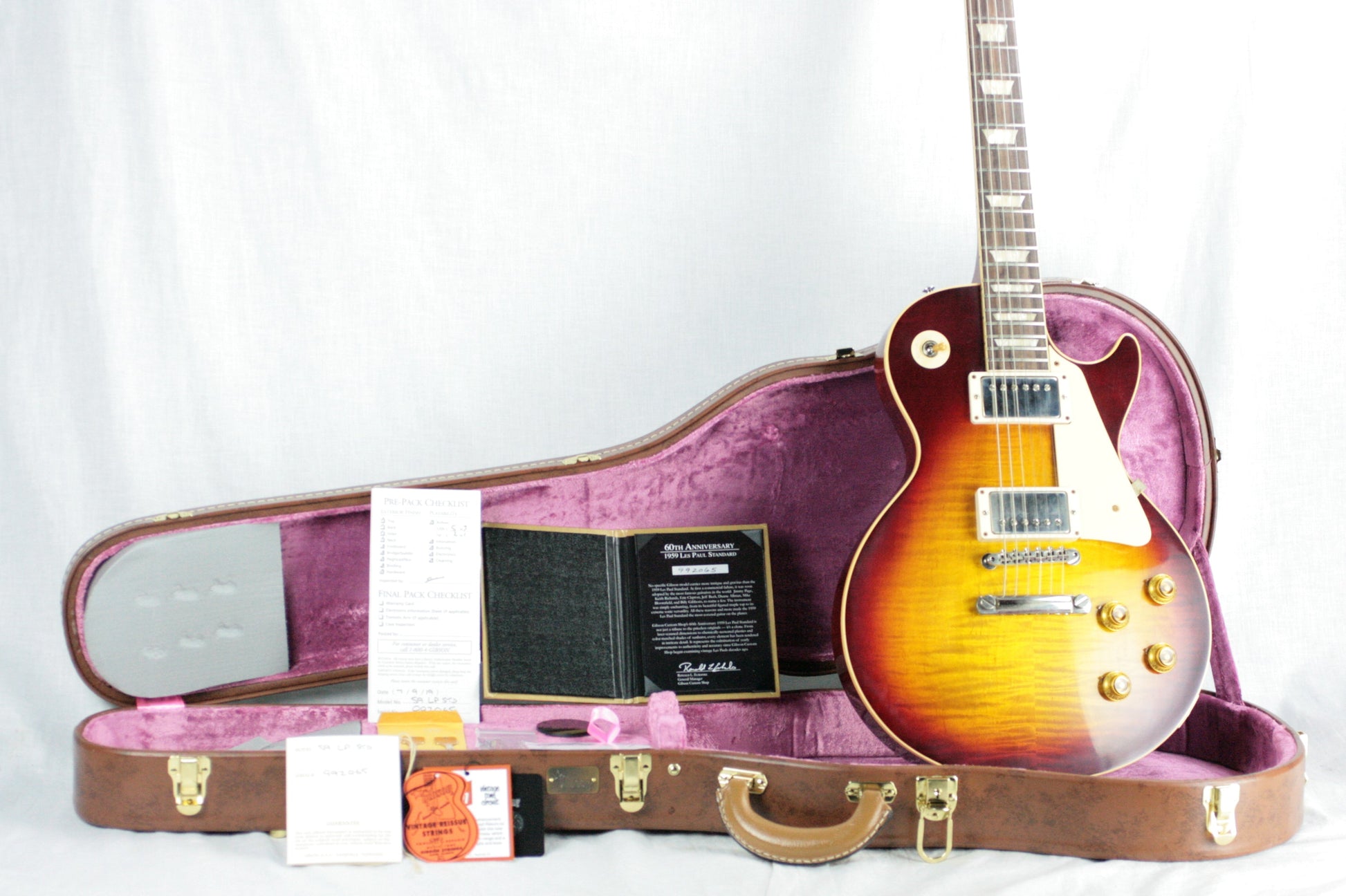2019 Gibson 1959 Les Paul 60TH ANNIVERSARY Historic Reissue R9 59 Custom Shop Factory Burst!