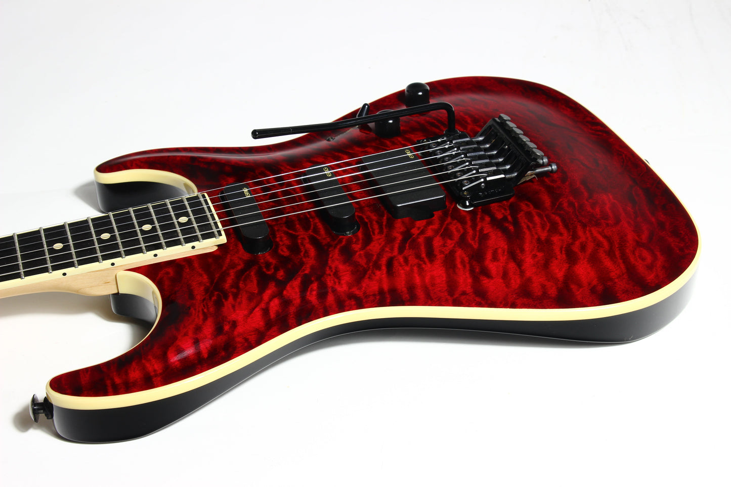 2015 Suhr USA J-Select Limited Edition Standard Carve Top FLOYD ROSE - EMG's, Chili Pepper Red Quilt Top, Mark Knopfler super strat