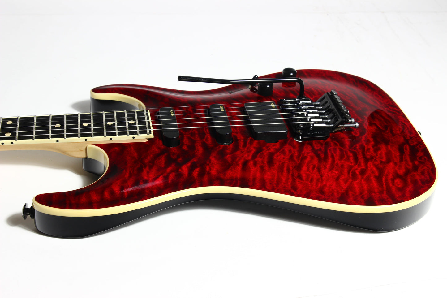 2015 Suhr USA J-Select Limited Edition Standard Carve Top FLOYD ROSE - EMG's, Chili Pepper Red Quilt Top, Mark Knopfler super strat