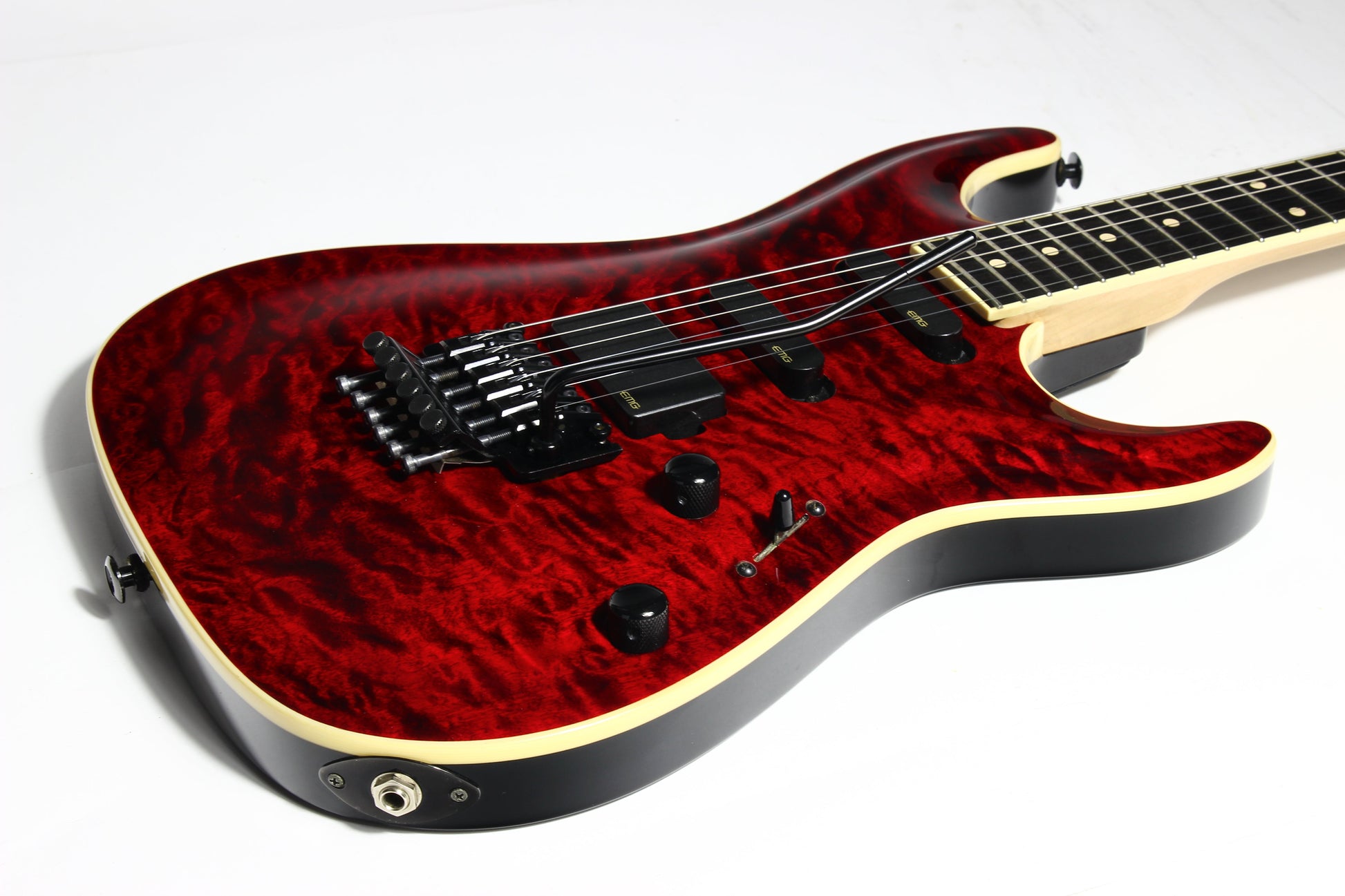2015 Suhr USA J-Select Limited Edition Standard Carve Top FLOYD ROSE - EMG's, Chili Pepper Red Quilt Top, Mark Knopfler super strat