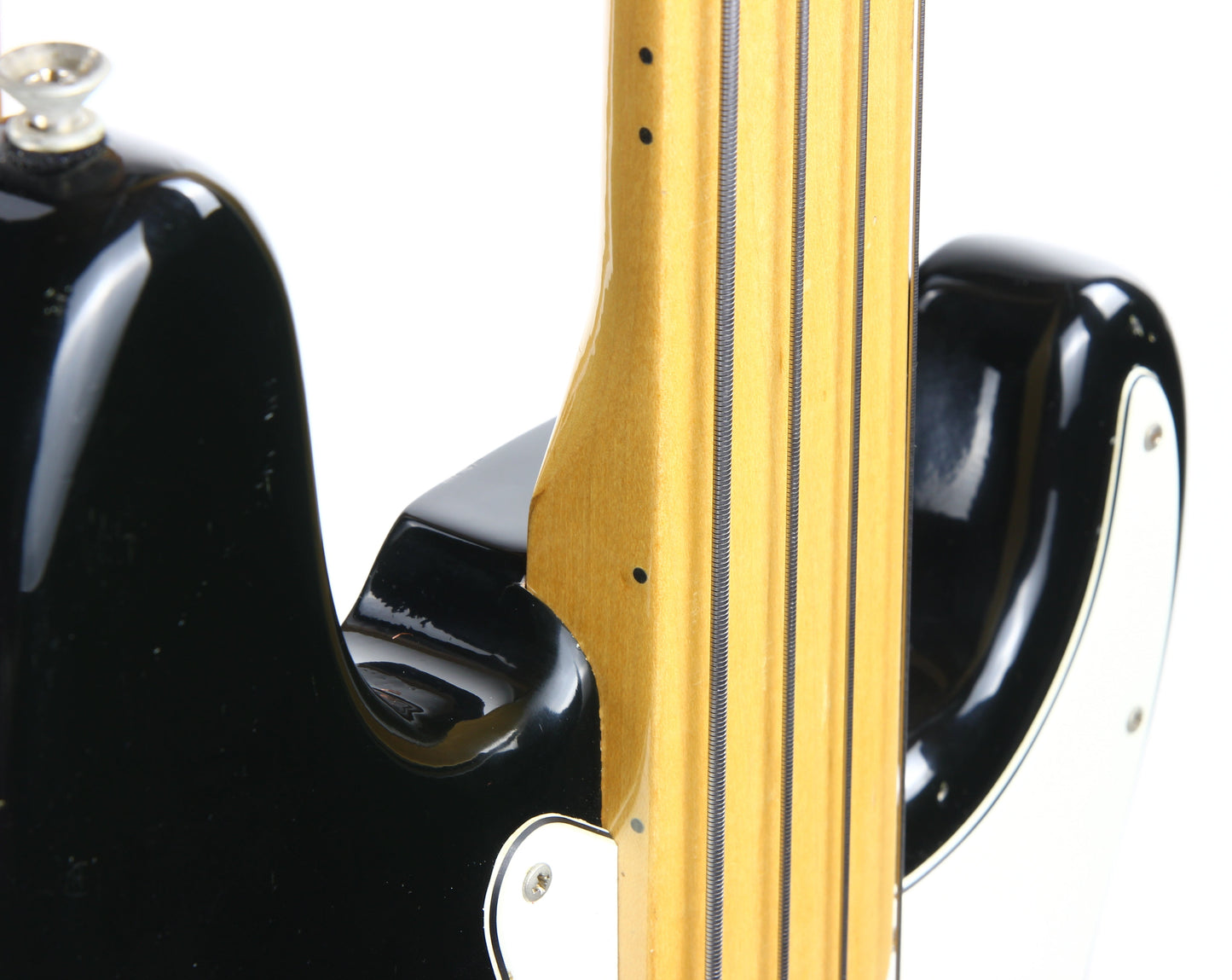 1974 Fender Precision Bass Fretless Black Custom Color - ALL ORIGINAL Vintage P! 1970’s, Maple Board