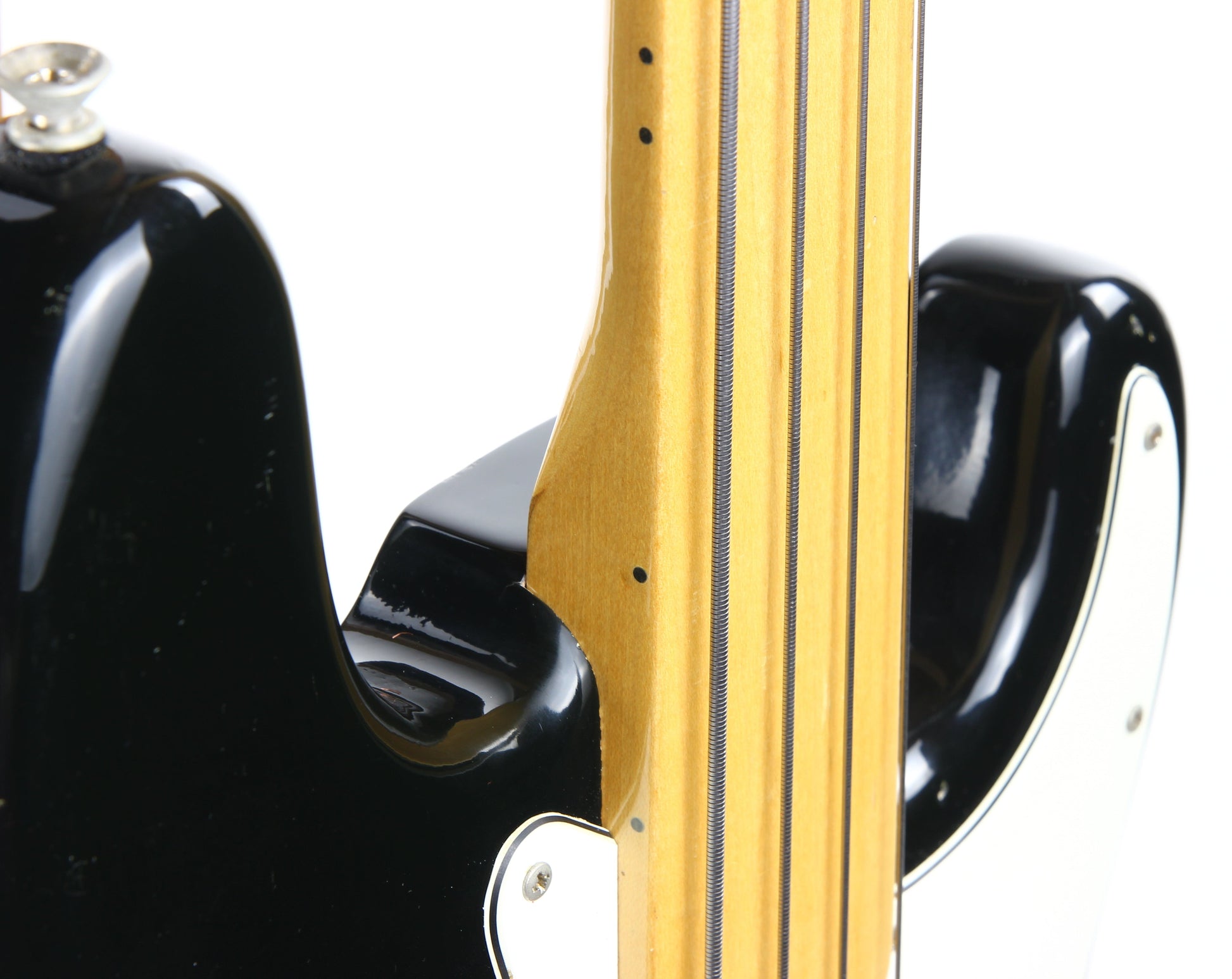 1974 Fender Precision Bass Fretless Black Custom Color - ALL ORIGINAL Vintage P! 1970’s, Maple Board