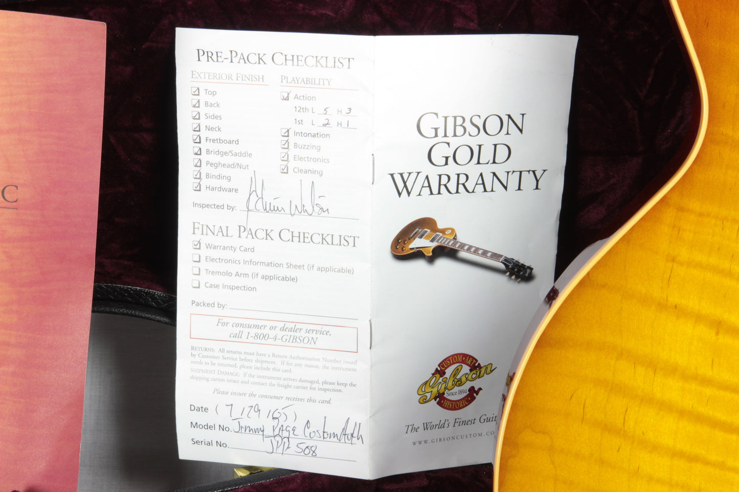 2005 Gibson Custom Shop Authentic JIMMY PAGE '59 Les Paul VOS Number One 1 1959