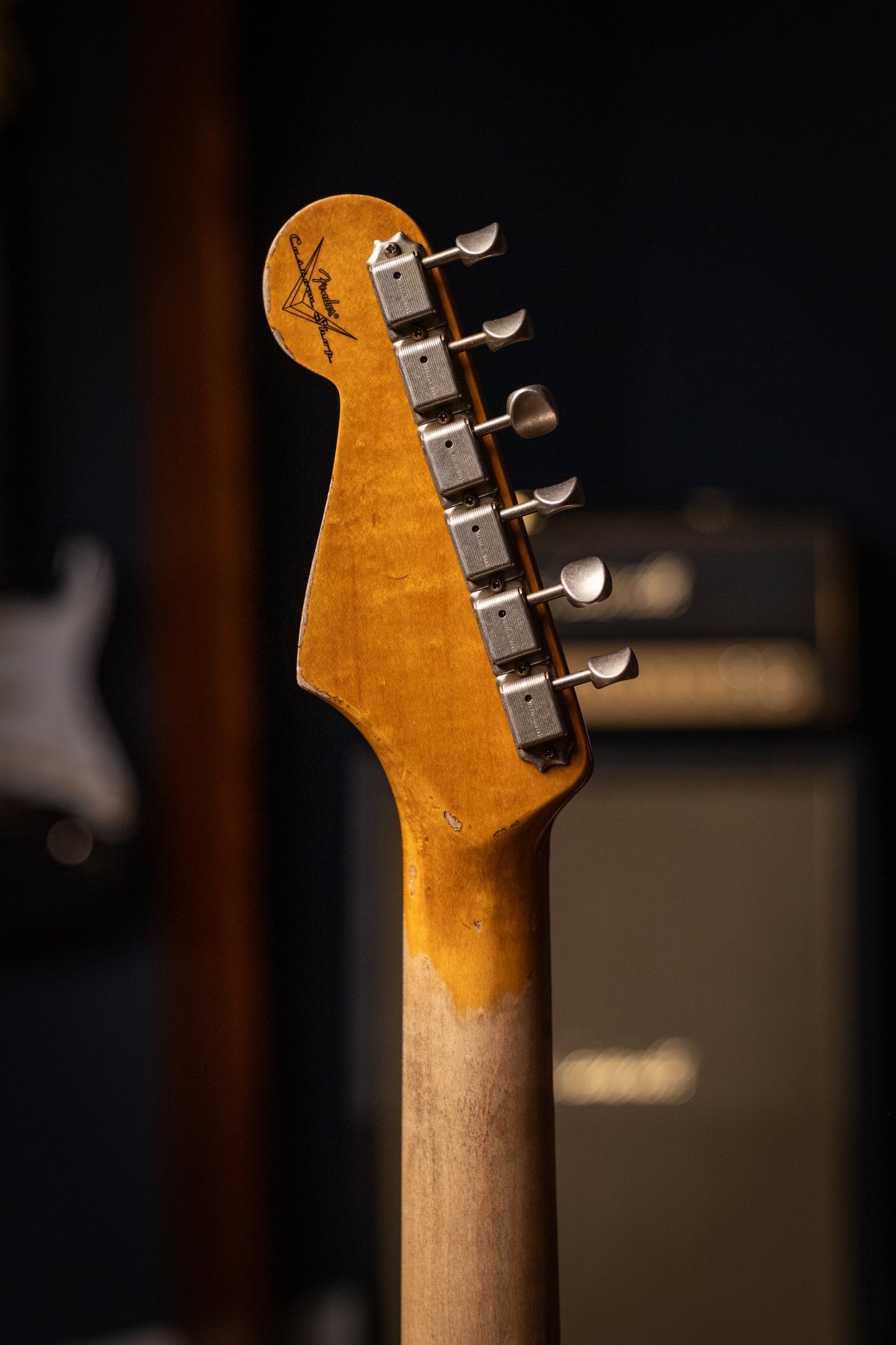 Fender Custom Shop 1963 Stratocaster Electric Guitar - Surf Green over 3-color Sunburst, Super Heavy Relic