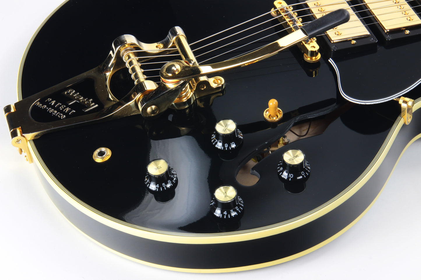 2019 Gibson Memphis Limited Edition ES-355 Black Beauty 3 Pickups Bigsby - Les Paul Custom Ebony