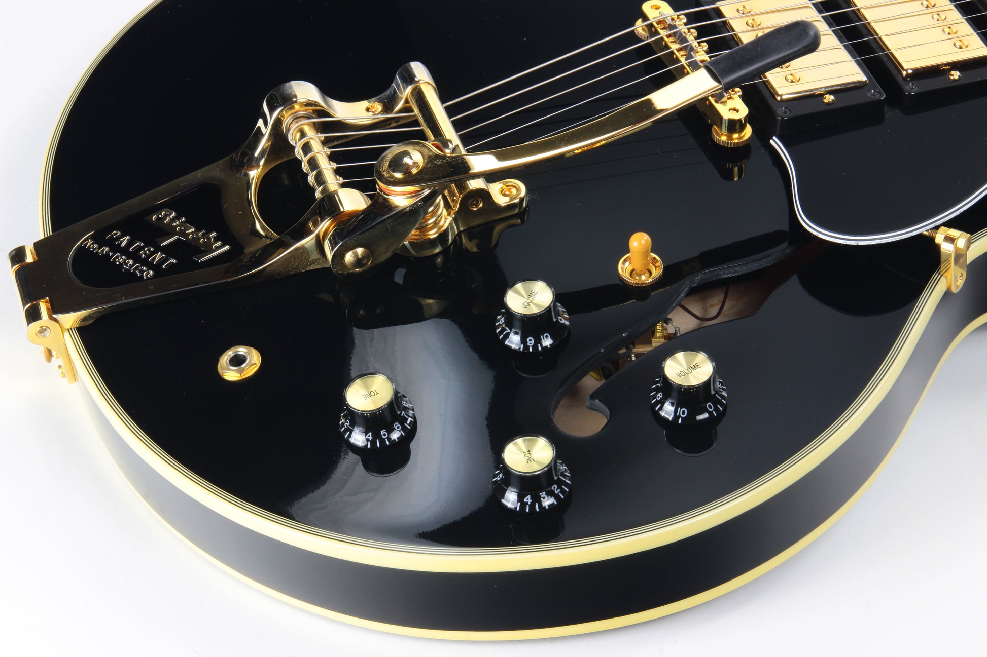 2019 Gibson Memphis Limited Edition ES-355 Black Beauty 3 Pickups Bigsby - Les Paul Custom Ebony