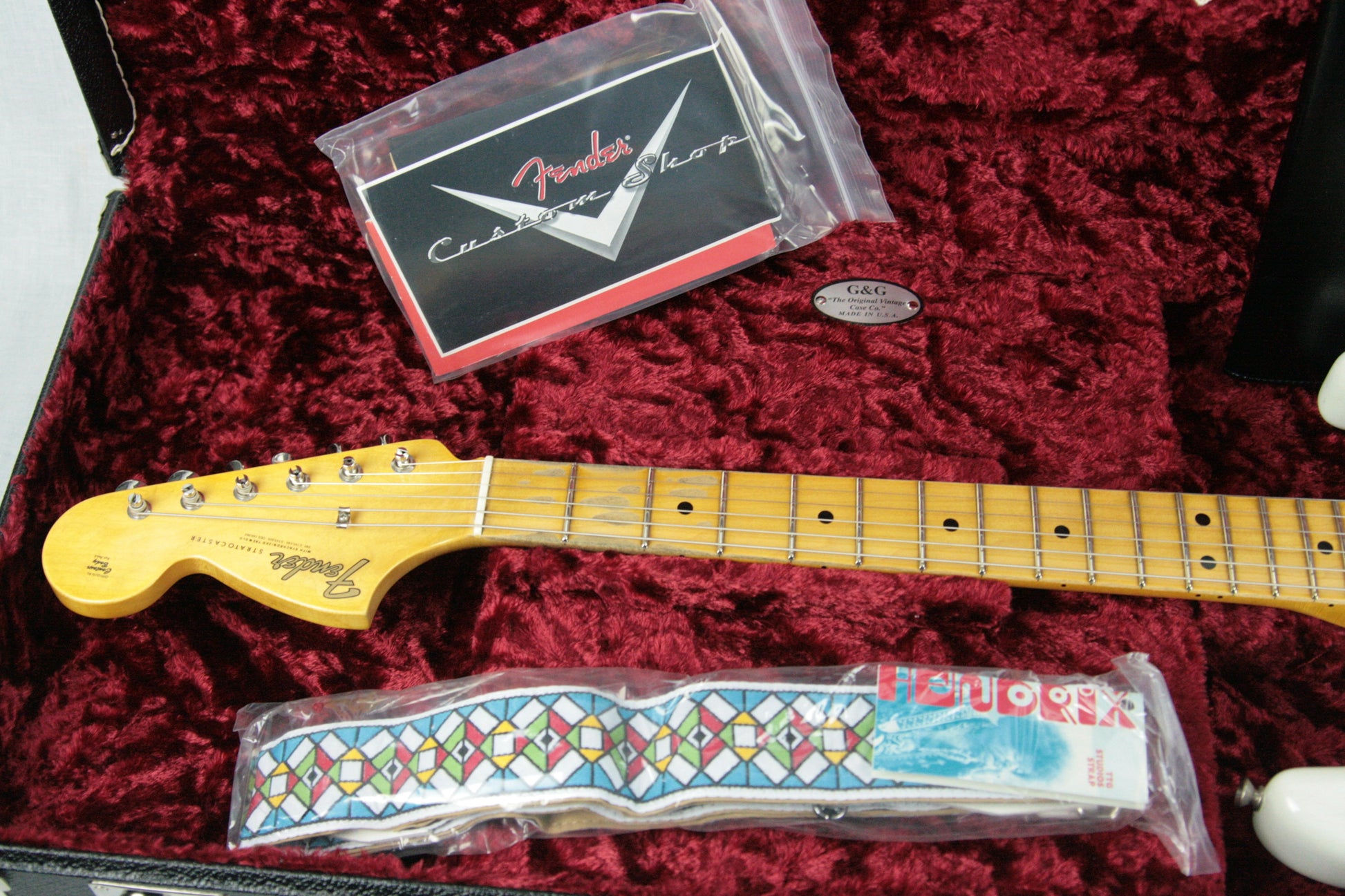 2018 Fender Custom Shop Jimi Hendrix Voodoo Child Stratocaster Journeyman Relic White Strat Maple Cap Neck