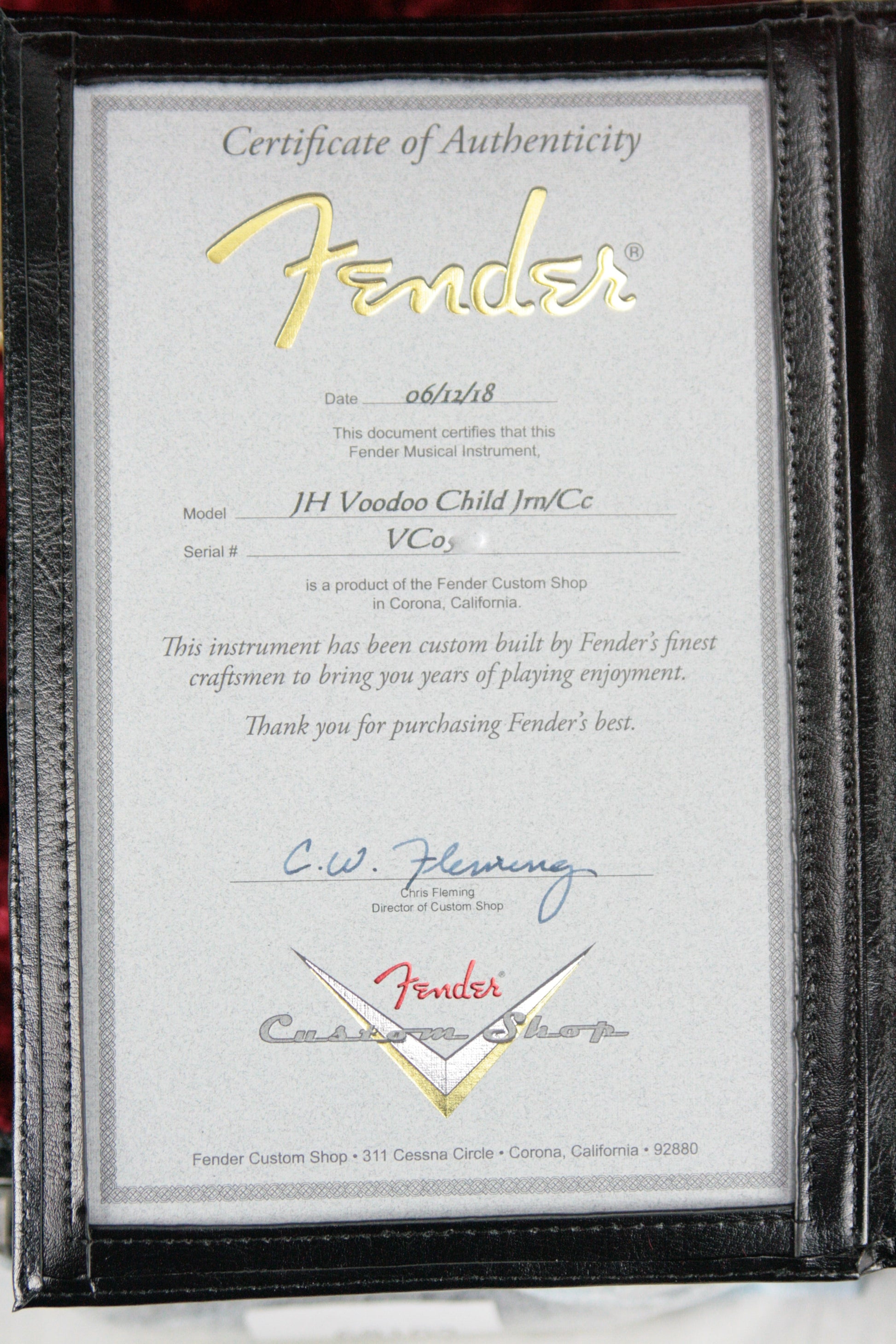 2018 Fender Custom Shop Jimi Hendrix Voodoo Child Stratocaster Journeyman Relic White Strat Maple Cap Neck