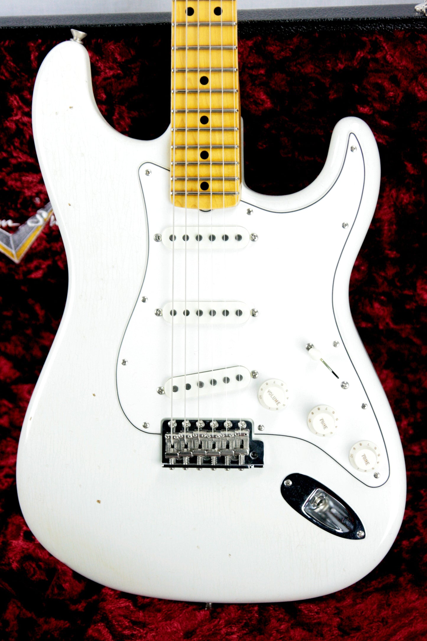 2018 Fender Custom Shop Jimi Hendrix Voodoo Child Stratocaster Journeyman Relic White Strat Maple Cap Neck