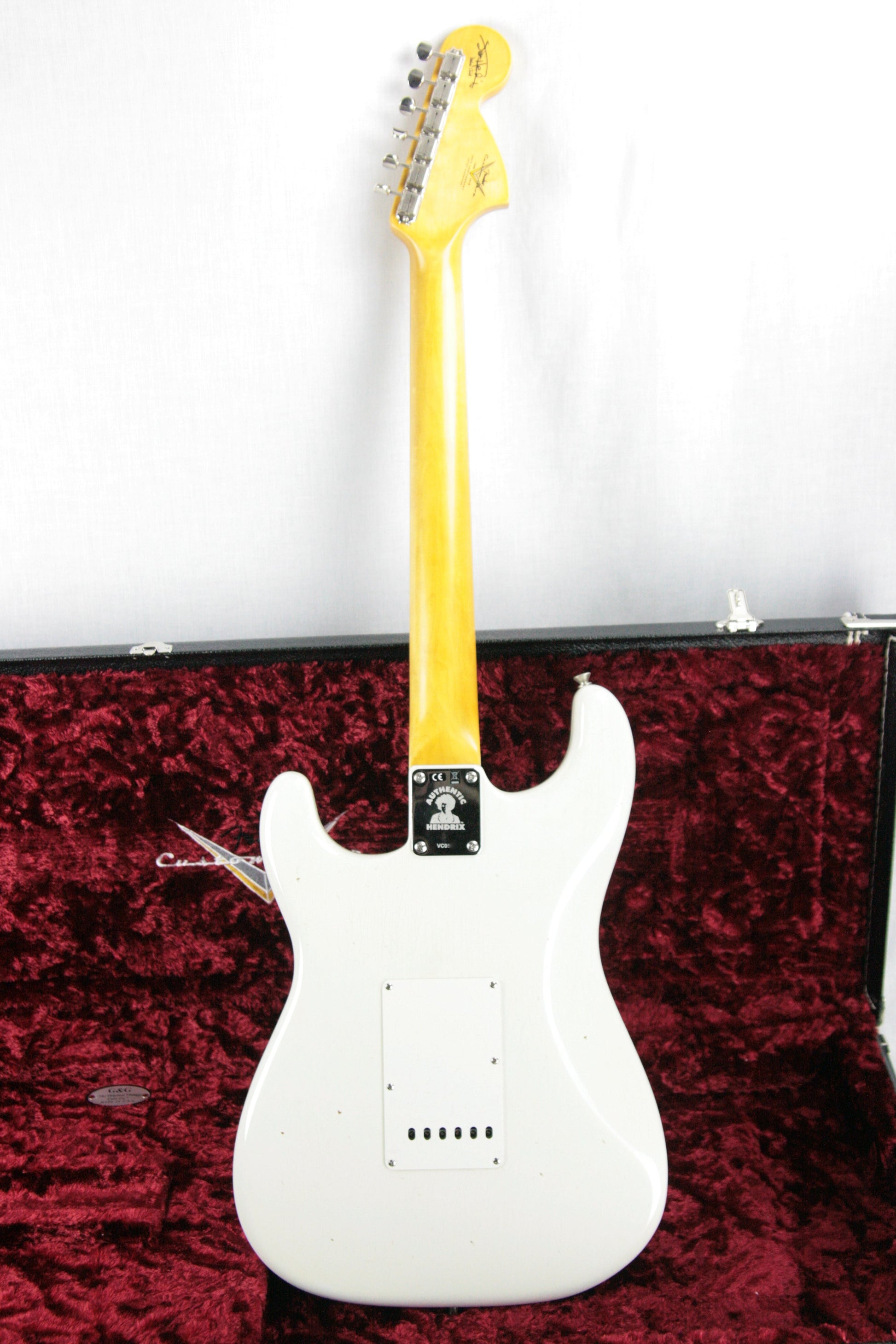 2018 Fender Custom Shop Jimi Hendrix Voodoo Child Stratocaster Journeyman Relic White Strat Maple Cap Neck