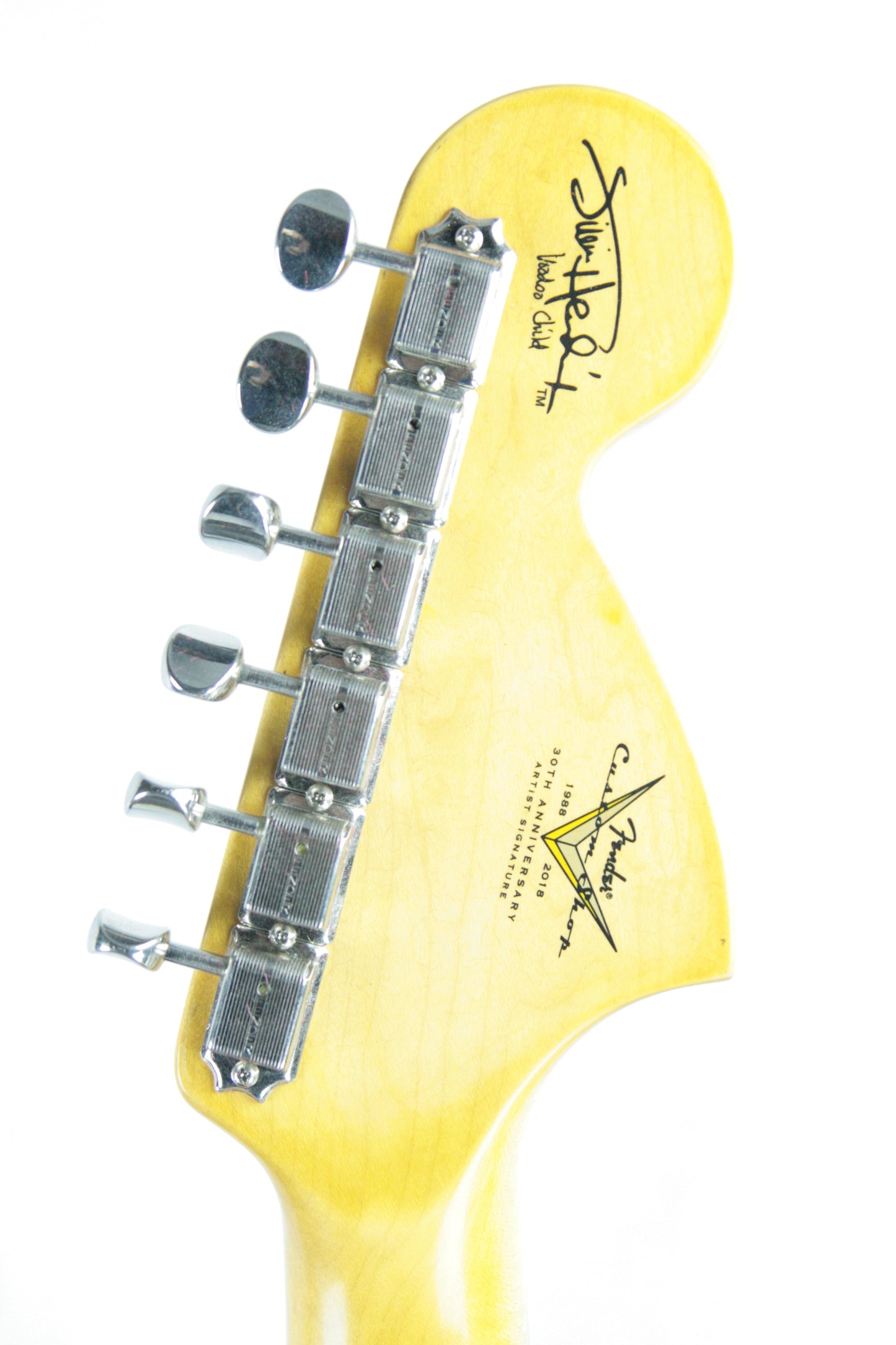 2018 Fender Custom Shop Jimi Hendrix Voodoo Child Stratocaster Journeyman Relic White Strat Maple Cap Neck