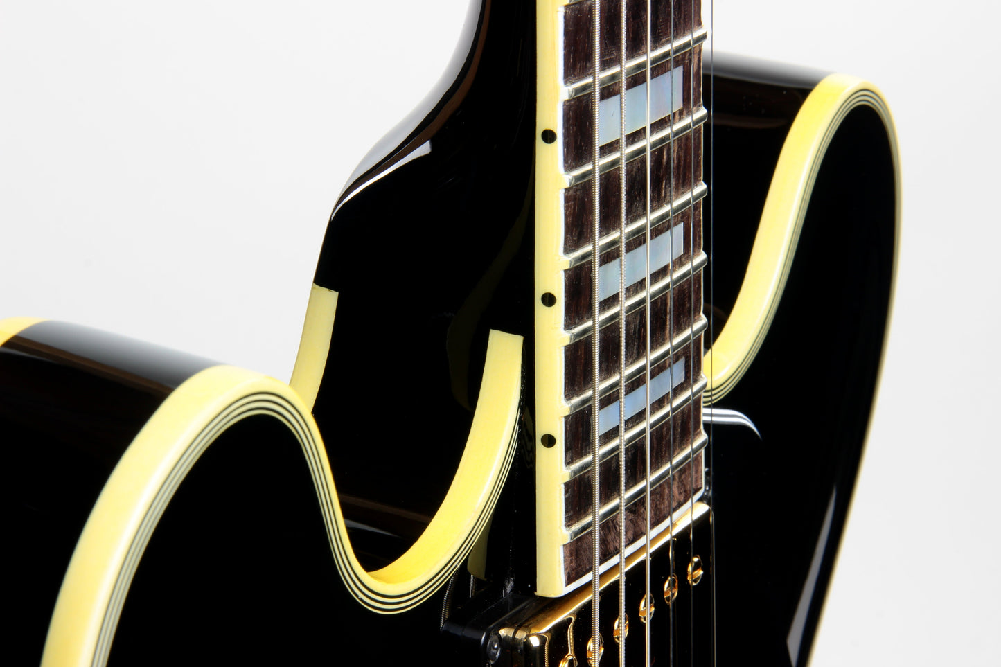 2019 Gibson Memphis Limited Edition ES-355 Black Beauty 3 Pickups Bigsby - Les Paul Custom Ebony