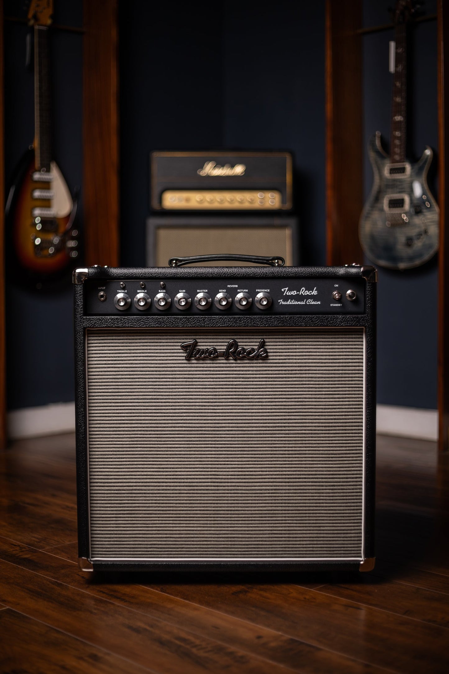 PRE-ORDER | Two-Rock Traditional Clean 100 Watt 1x12” Tube Combo Amp - Black Bronco, Blues Breaker Cloth, White Piping