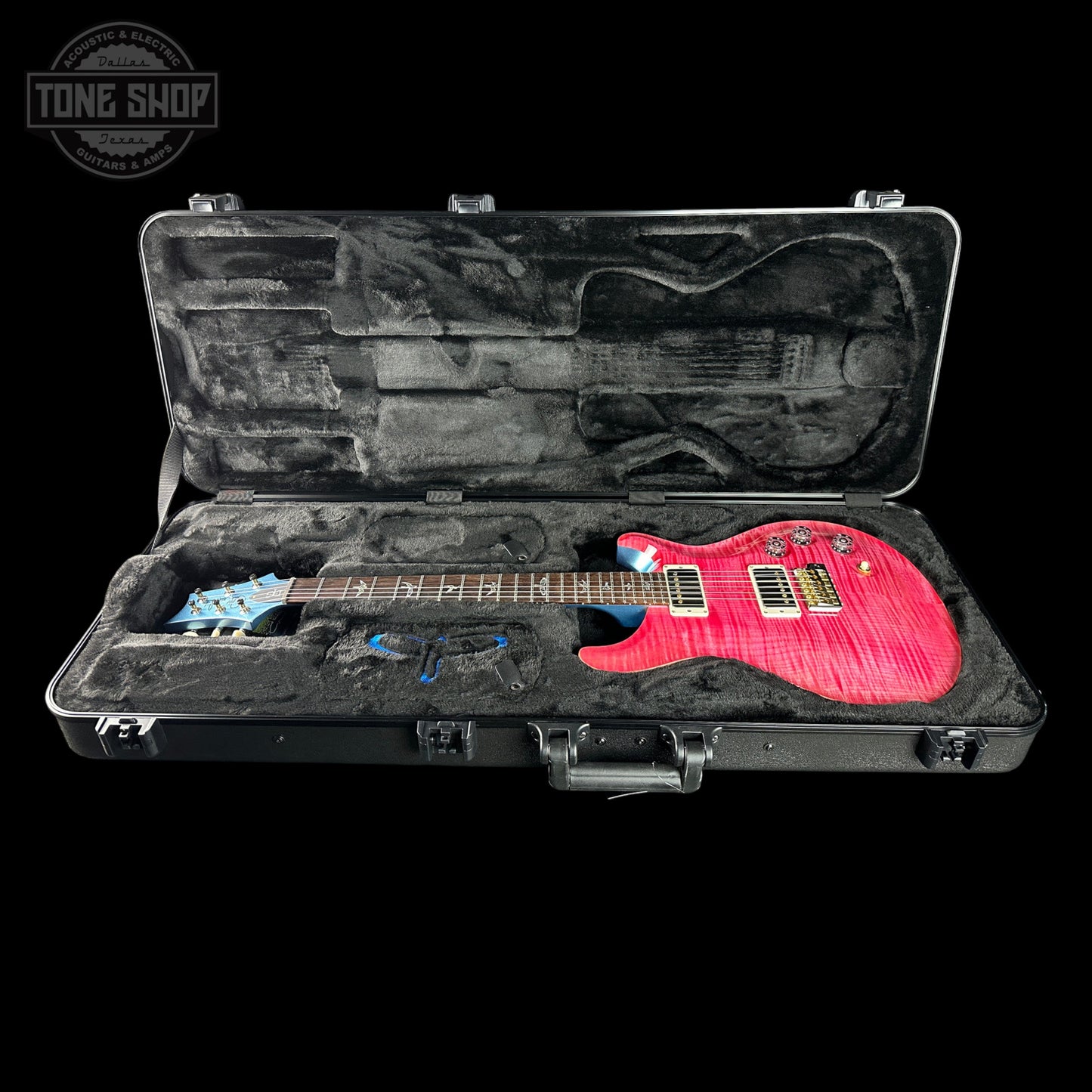 PRS TSG Exclusive Wood Library DGT 10 Top Bonnie Pink w/Frost Blue Metallic Back w/case 0427906