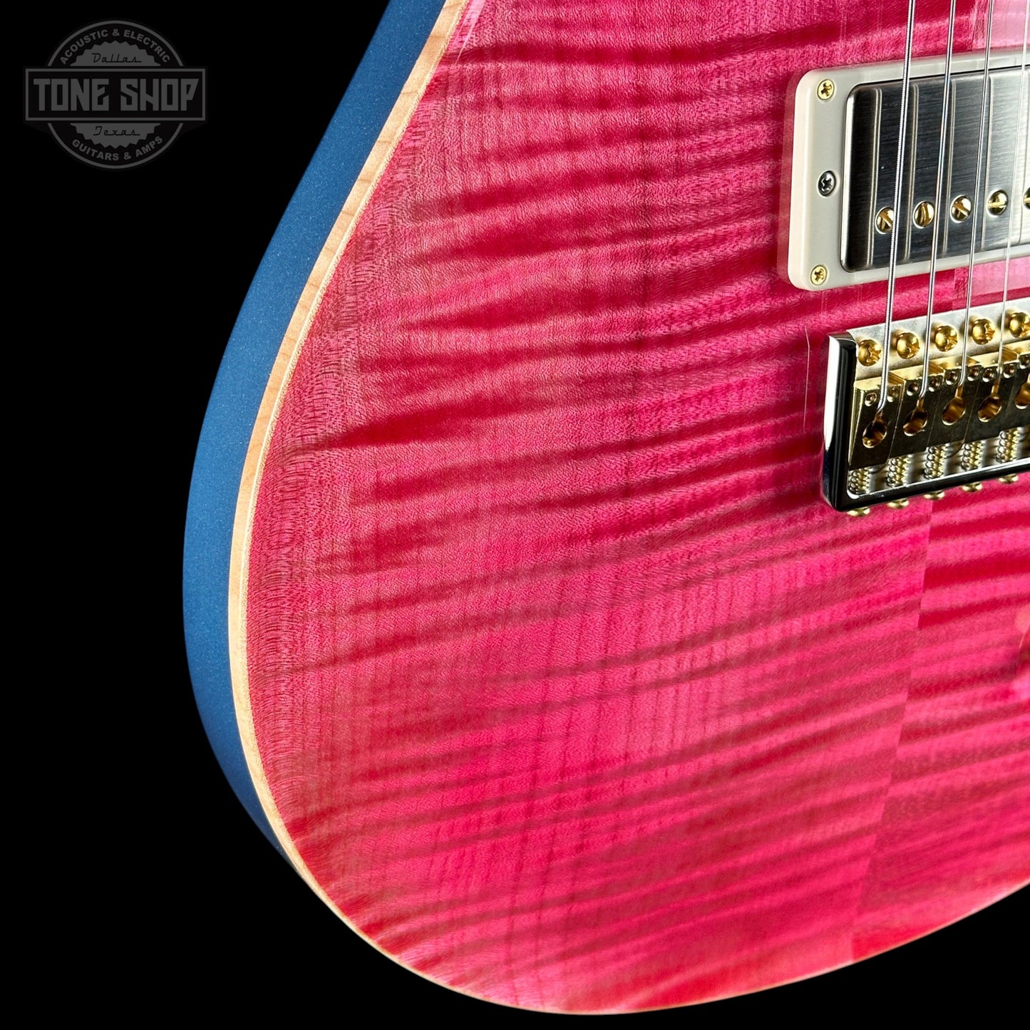 PRS TSG Exclusive Wood Library DGT 10 Top Bonnie Pink w/Frost Blue Metallic Back w/case 0427906