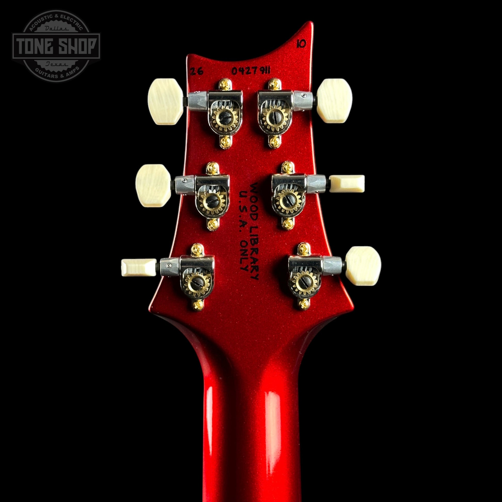 PRS TSG Exclusive Wood Library DGT 10 Top Honey w/Red Metallic Back w/case 0427911