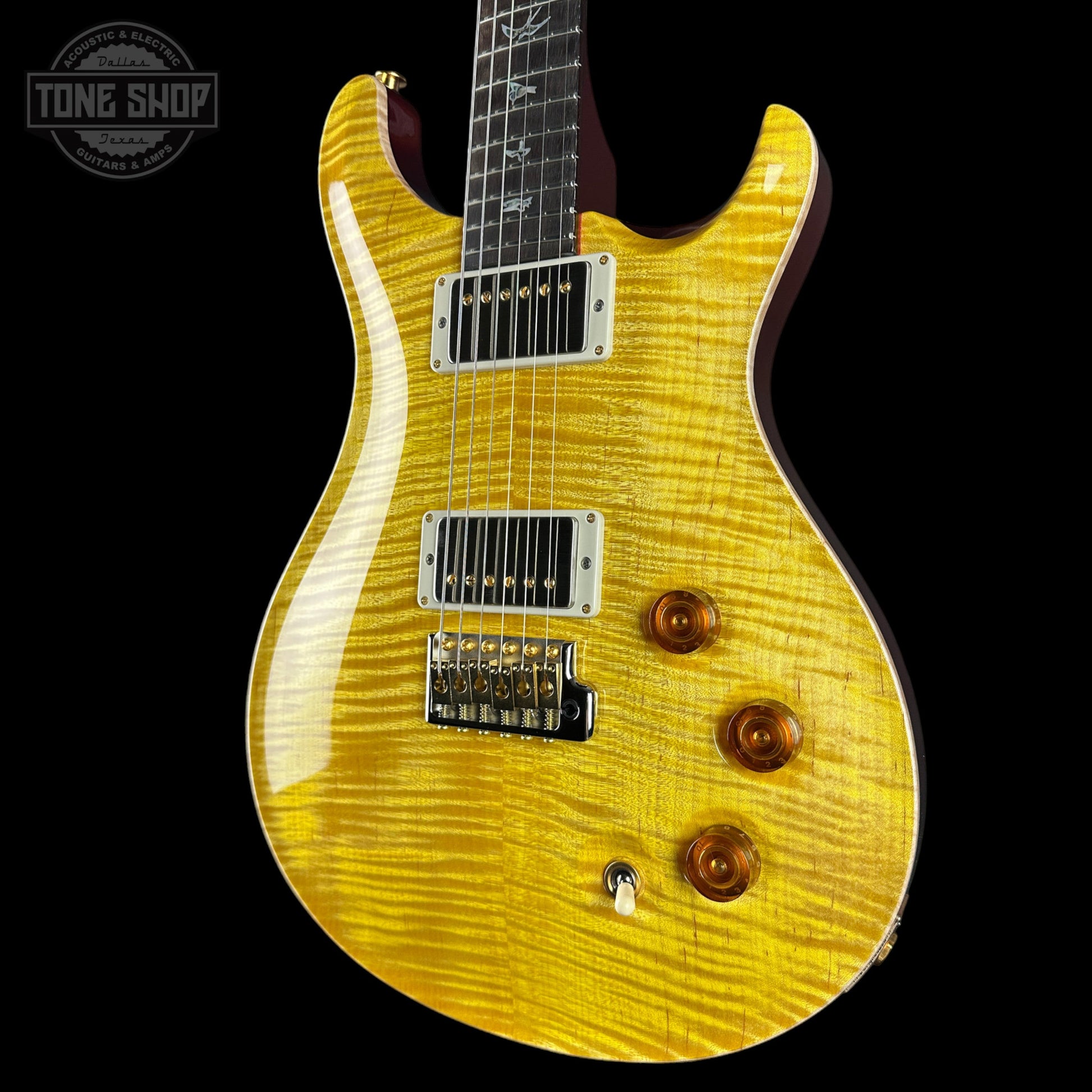 PRS TSG Exclusive Wood Library DGT 10 Top Honey w/Red Metallic Back w/case 0427911