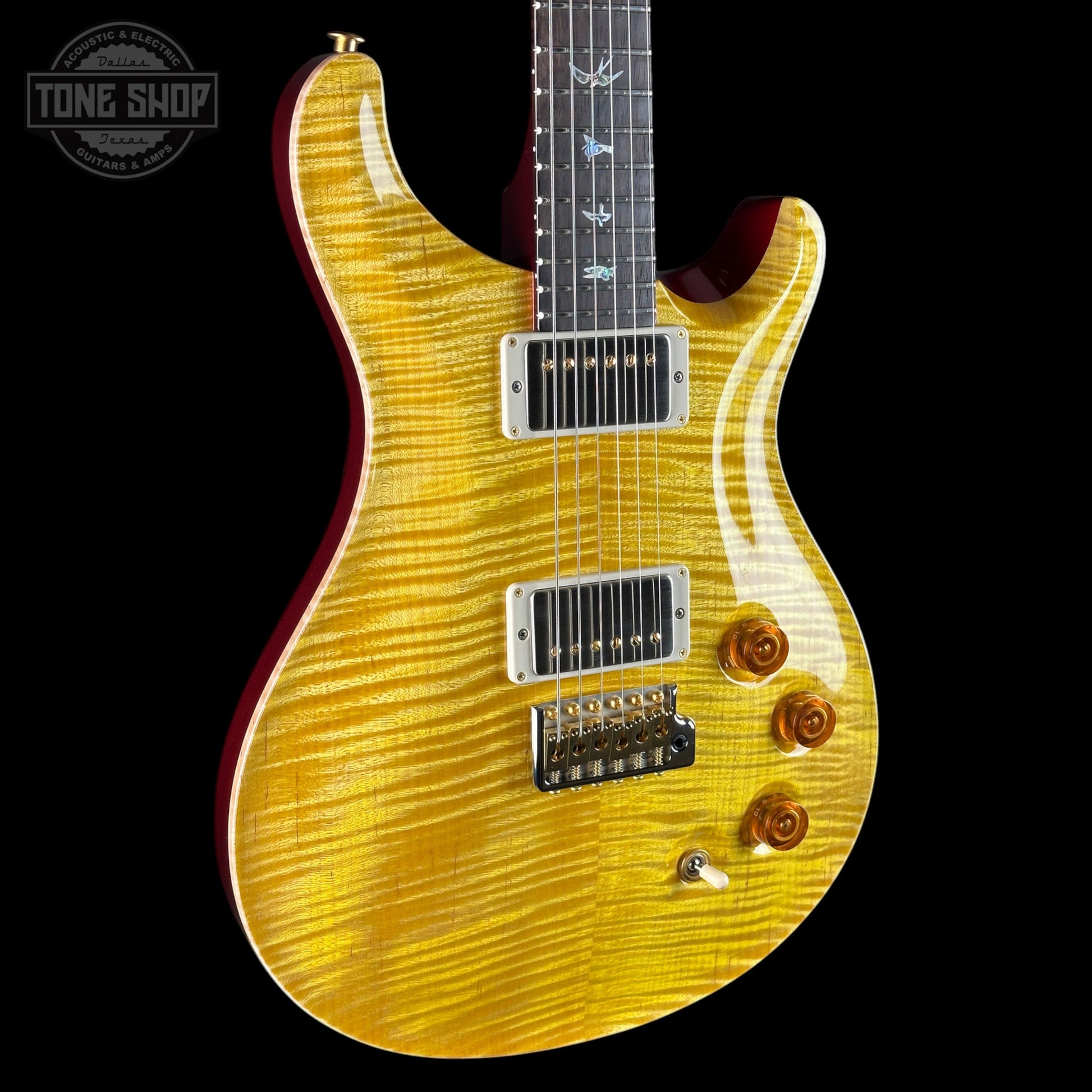 PRS TSG Exclusive Wood Library DGT 10 Top Honey w/Red Metallic Back w/case 0427911