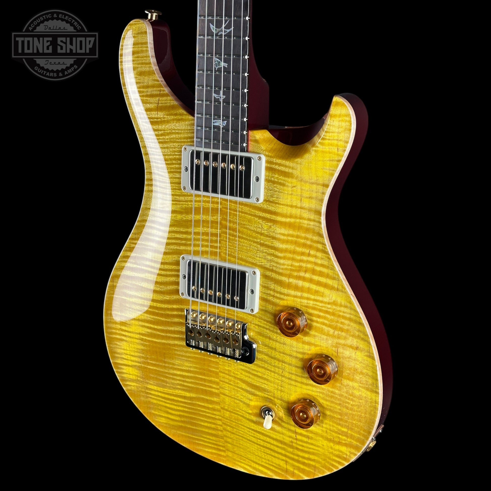 PRS TSG Exclusive Wood Library DGT 10 Top Honey w/Red Metallic Back w/case 0427911