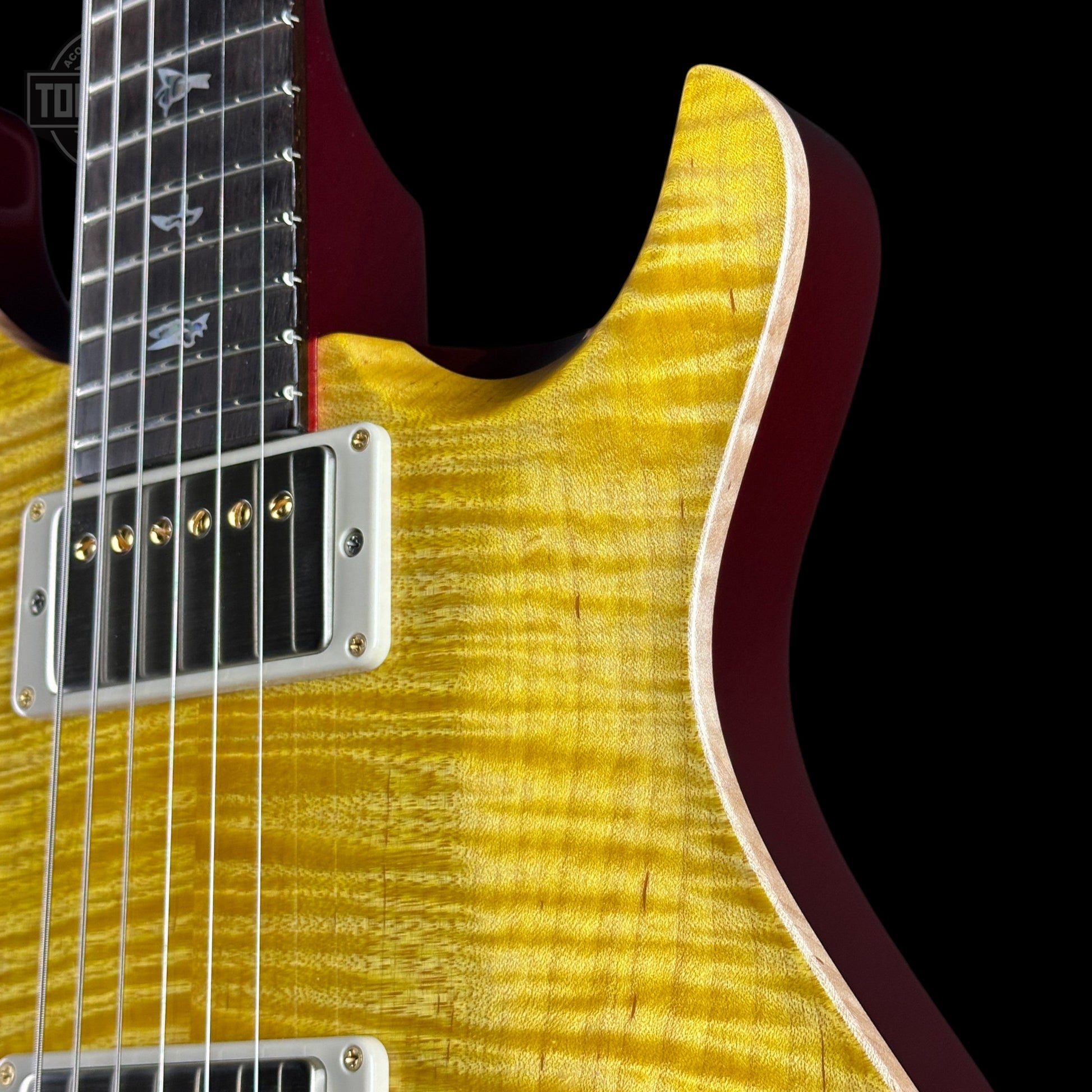 PRS TSG Exclusive Wood Library DGT 10 Top Honey w/Red Metallic Back w/case 0427911