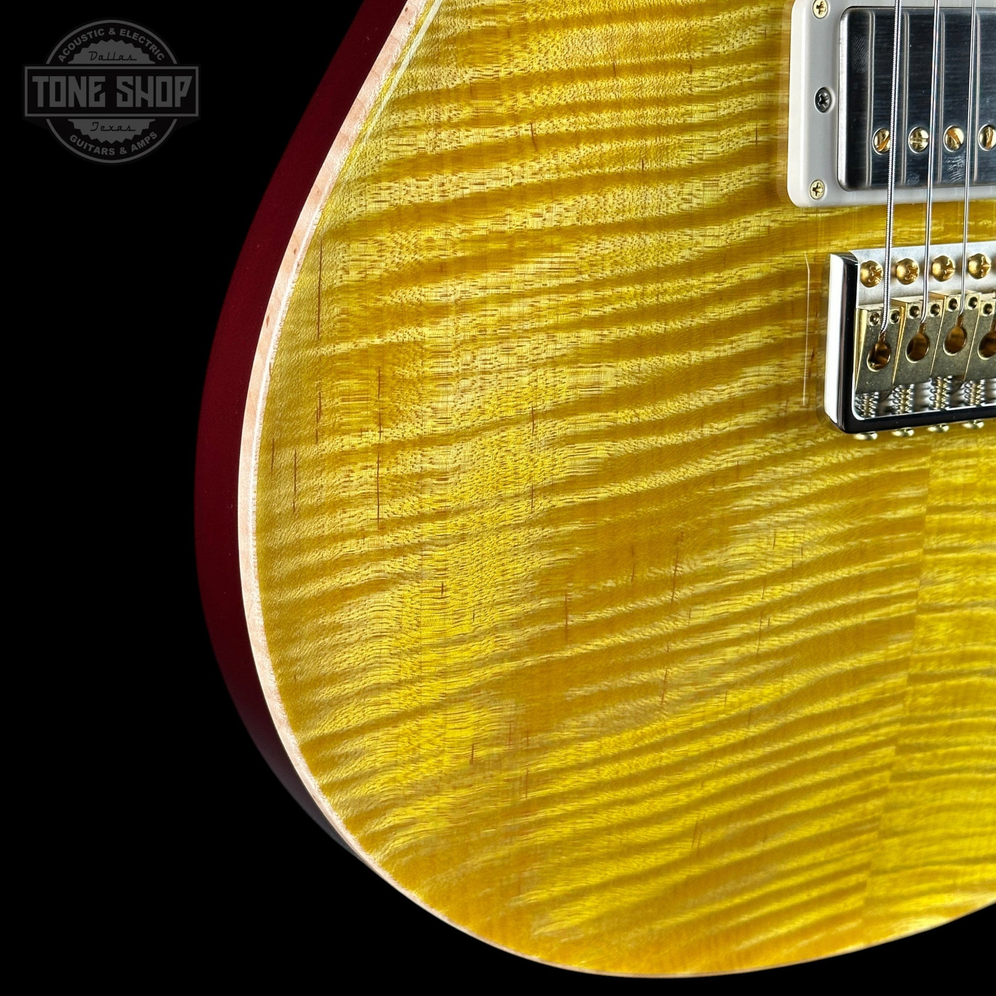 PRS TSG Exclusive Wood Library DGT 10 Top Honey w/Red Metallic Back w/case 0427911