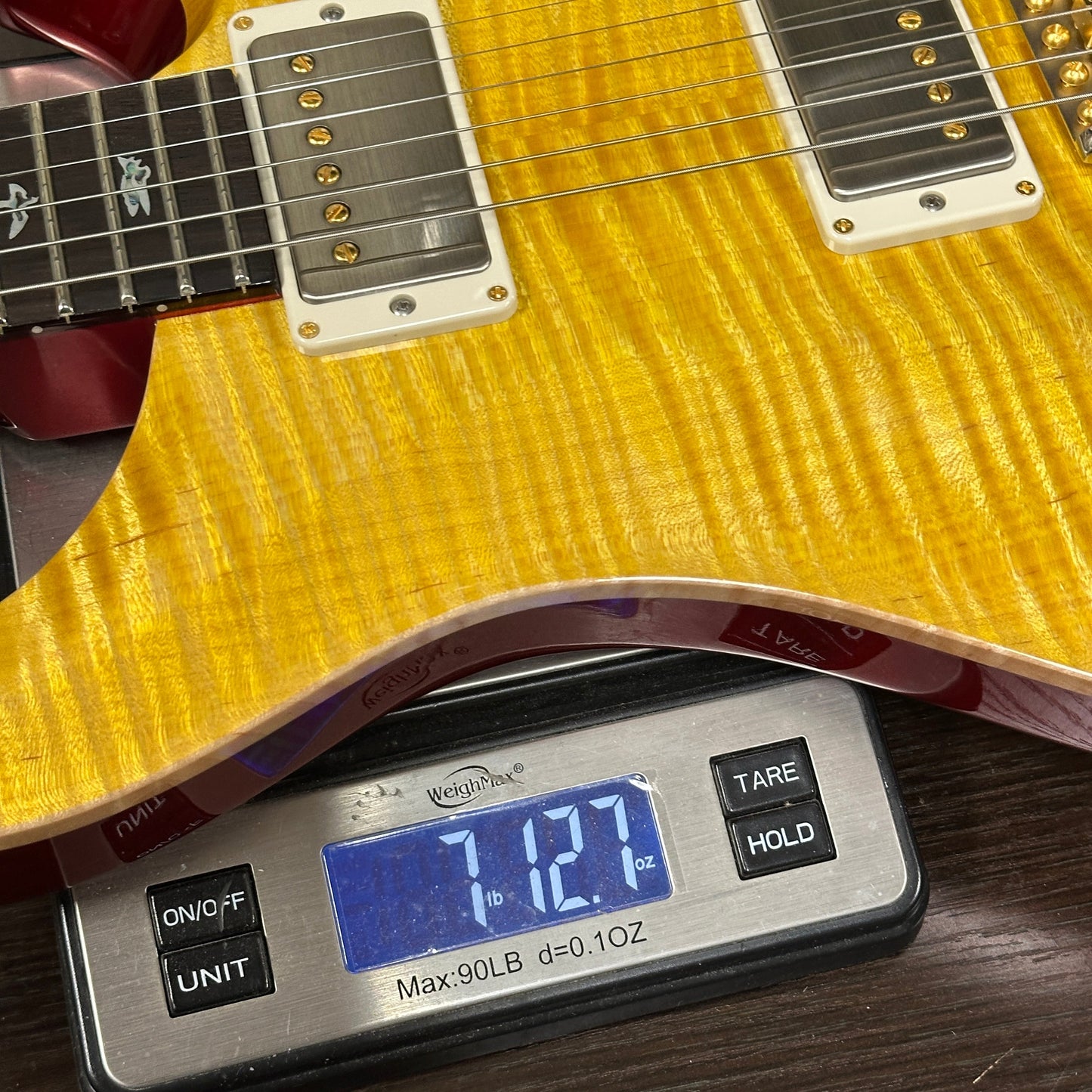 PRS TSG Exclusive Wood Library DGT 10 Top Honey w/Red Metallic Back w/case 0427911