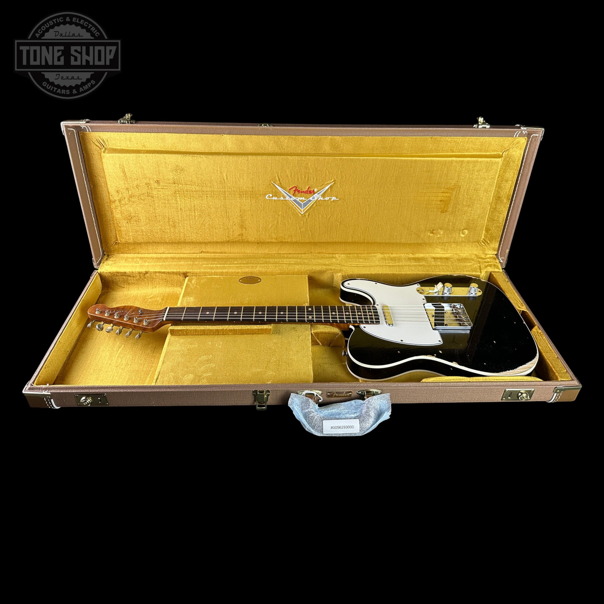 Fender Custom Shop TSG Exclusive 1960 Telecaster Custom Chambered Black Relic w/case CZ591388