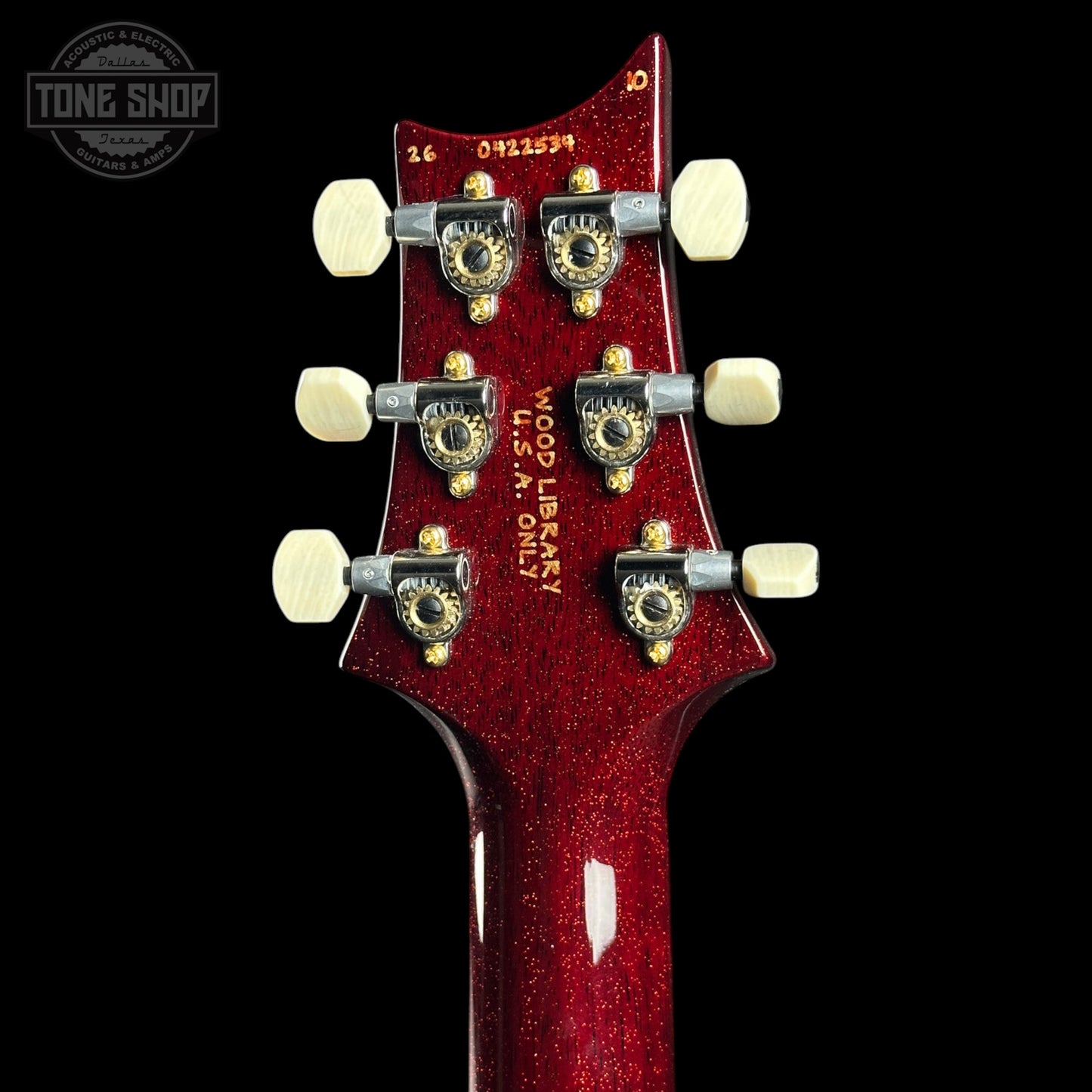 PRS Wood Library DGT 10 Top Red Tiger Sprayer's Choice Korina / Brazilian RW w/case 0422534