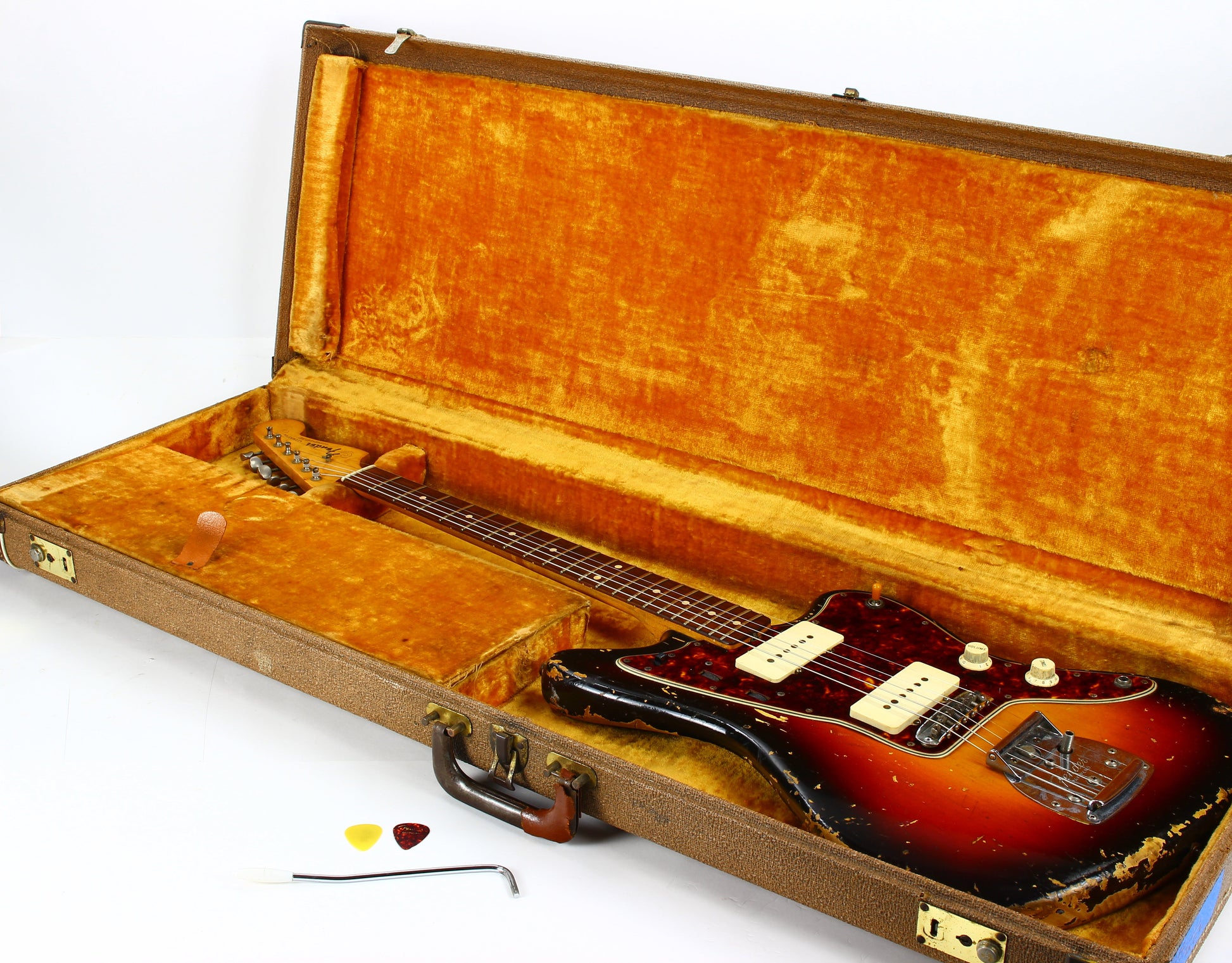 1961 Fender Jazzmaster | Original Vintage Guitar, Slab-Board, Sunburst!
