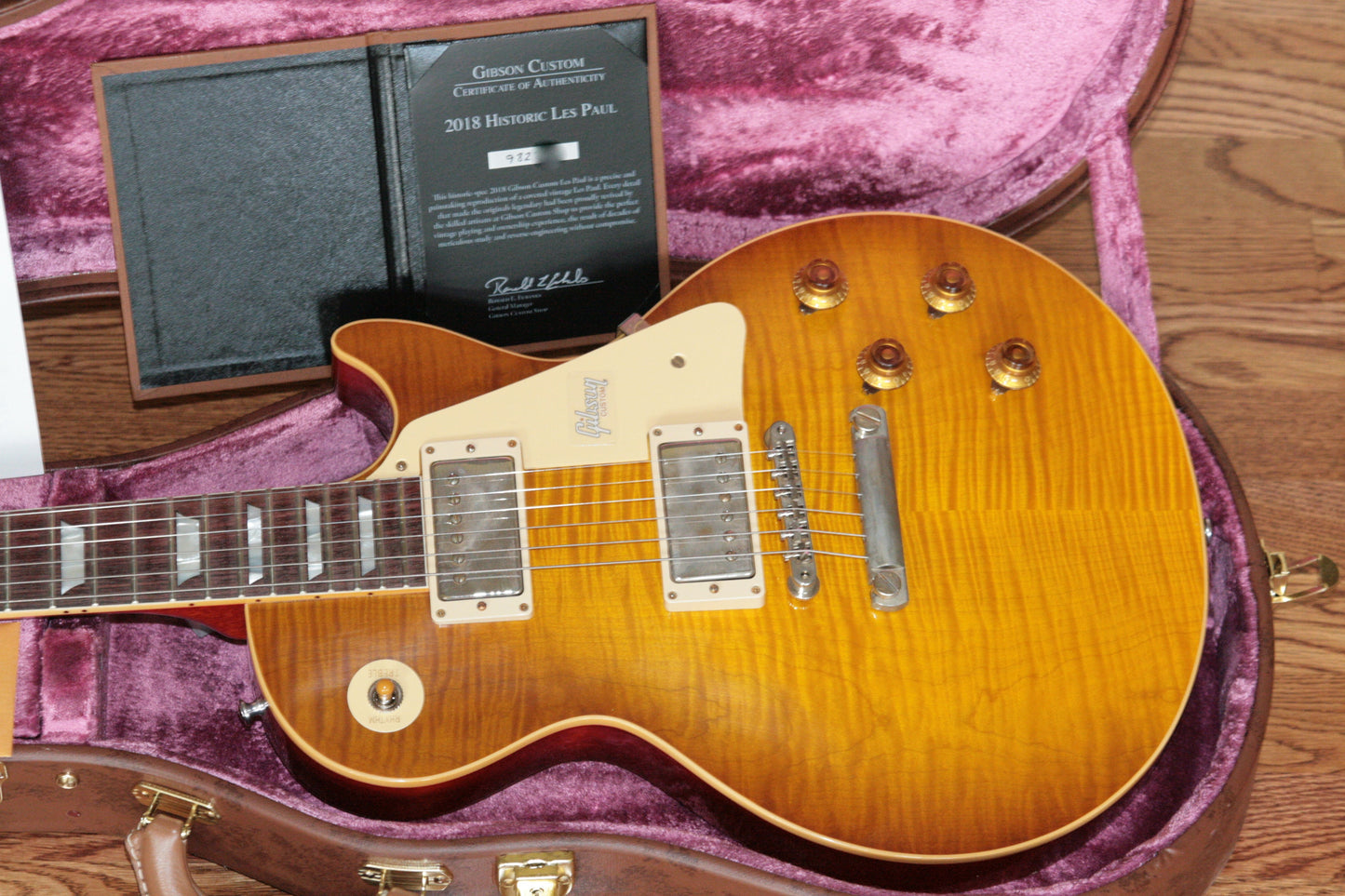 2018 Gibson 1959 Les Paul Historic Reissue! R9 59 HONEY LEMON FADE Custom Shop TH Spec