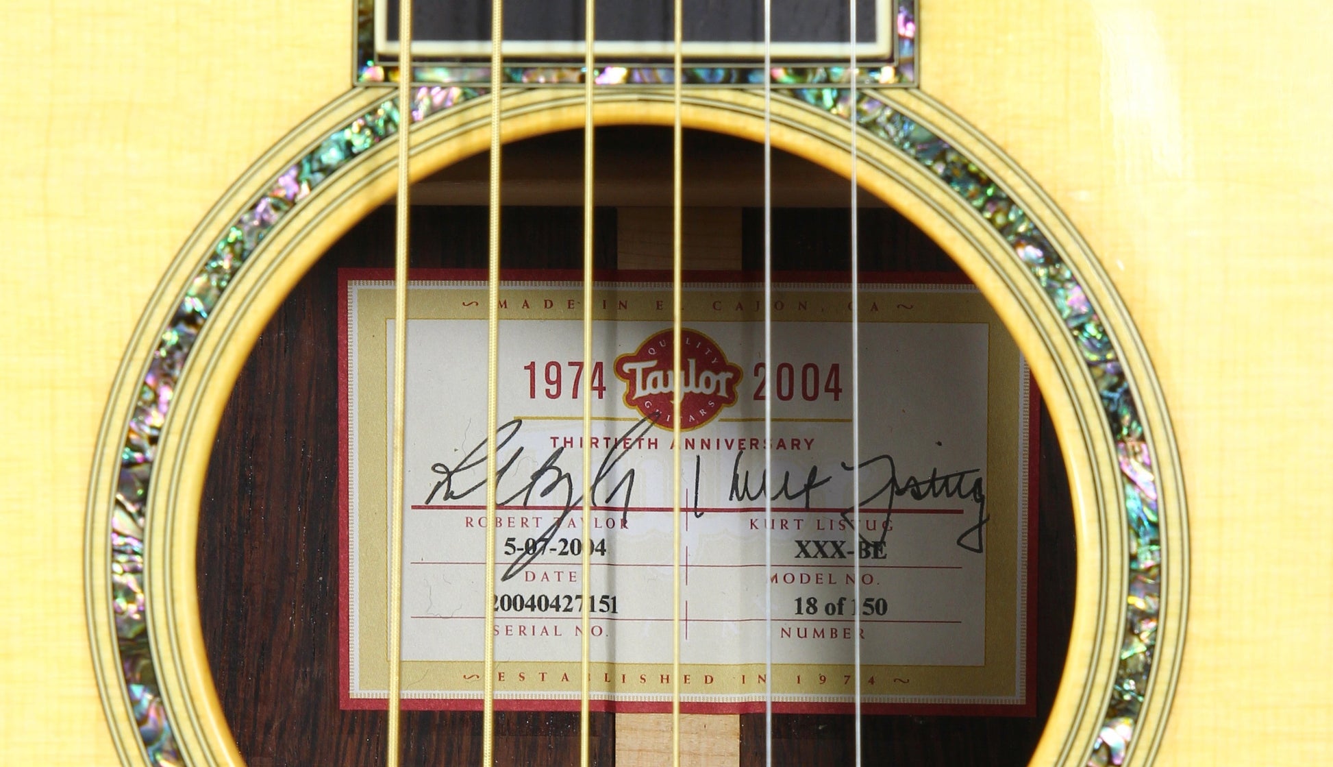 UNPLAYED! 2004 Taylor BRAZILIAN ROSEWOOD XXX-BE 30th Anniversary Acoustic Guitar - Grand Concert, Slotted Headstock
