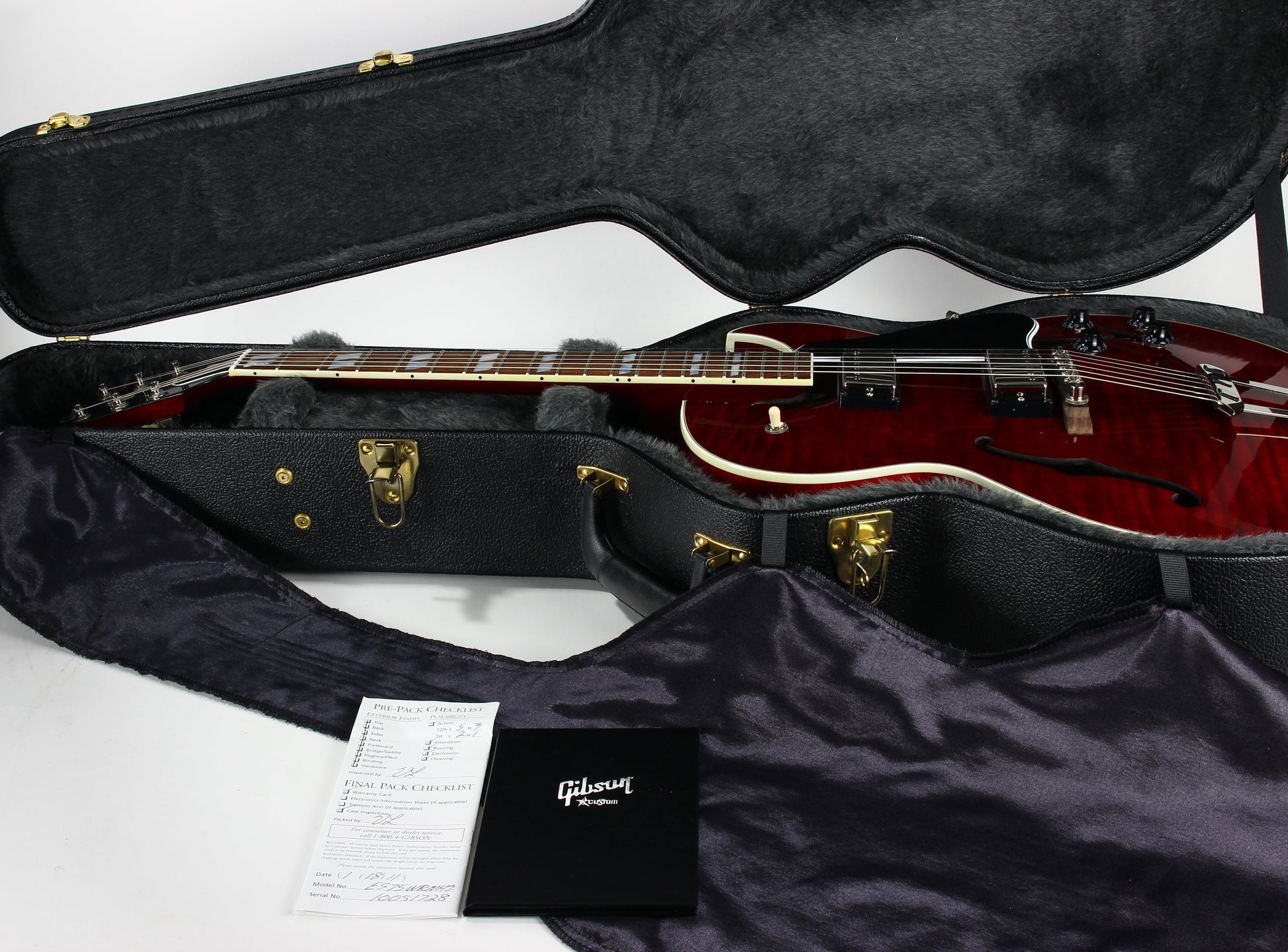2011 Gibson Custom Shop Memphis ES-175 Wine Red Jazz Archtop Electric Guitar - Beautiful Figuring!