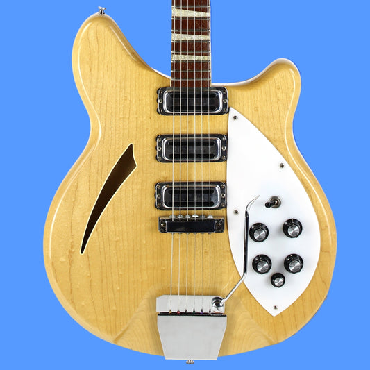 1969 Rickenbacker 375 Mapleglo Vintage Hollowbody Electric  w Original Case 3 Toaster Pickups!