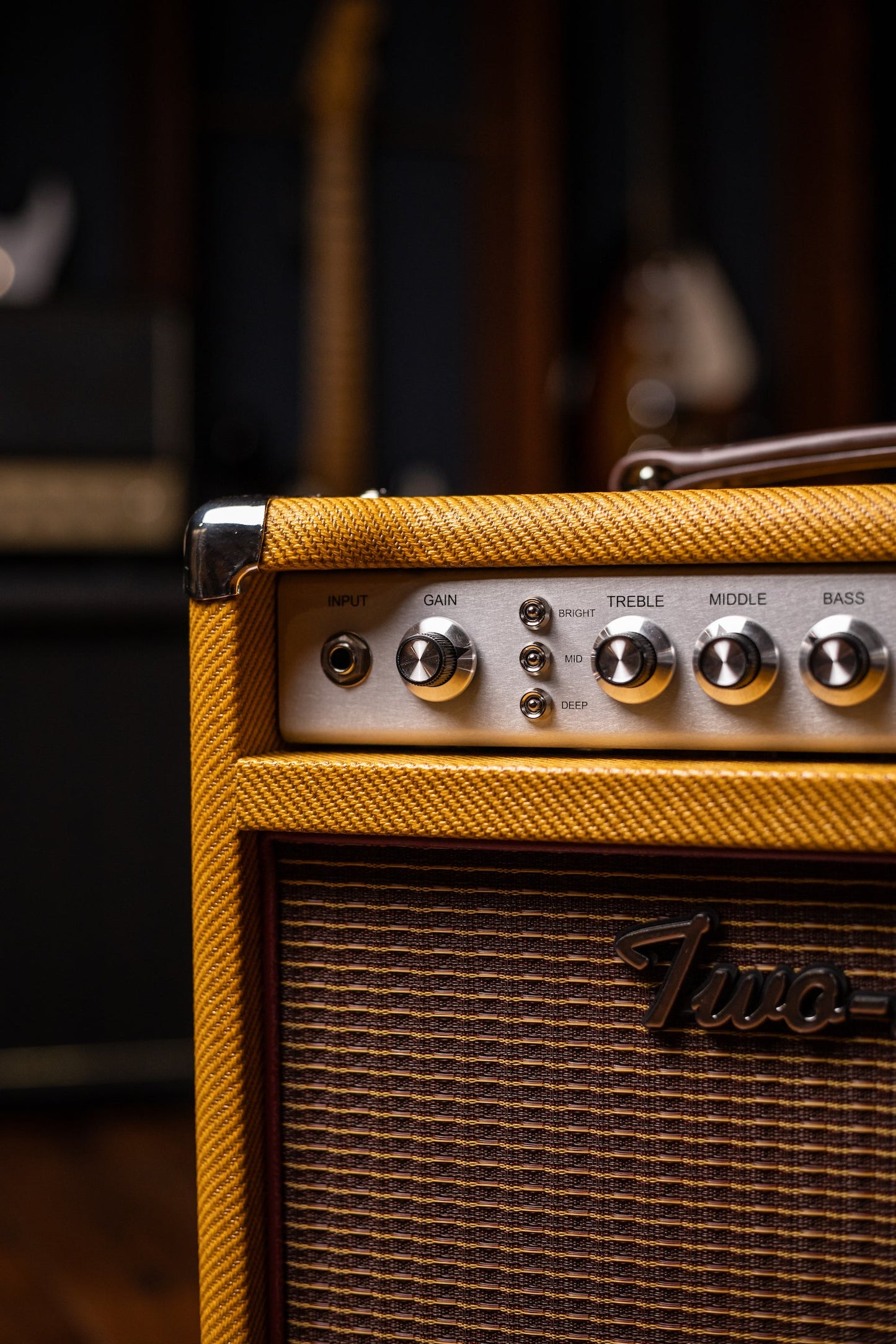 PRE-ORDER | Two-Rock Studio Signature 35 Watt Combo Amp - Lacquered Amber Tweed, Oxblood Stripe Cloth, Maroon Piping