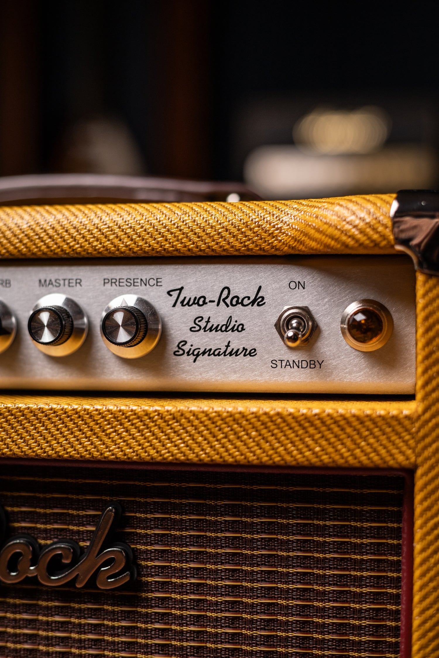 PRE-ORDER | Two-Rock Studio Signature 35 Watt Combo Amp - Lacquered Amber Tweed, Oxblood Stripe Cloth, Maroon Piping
