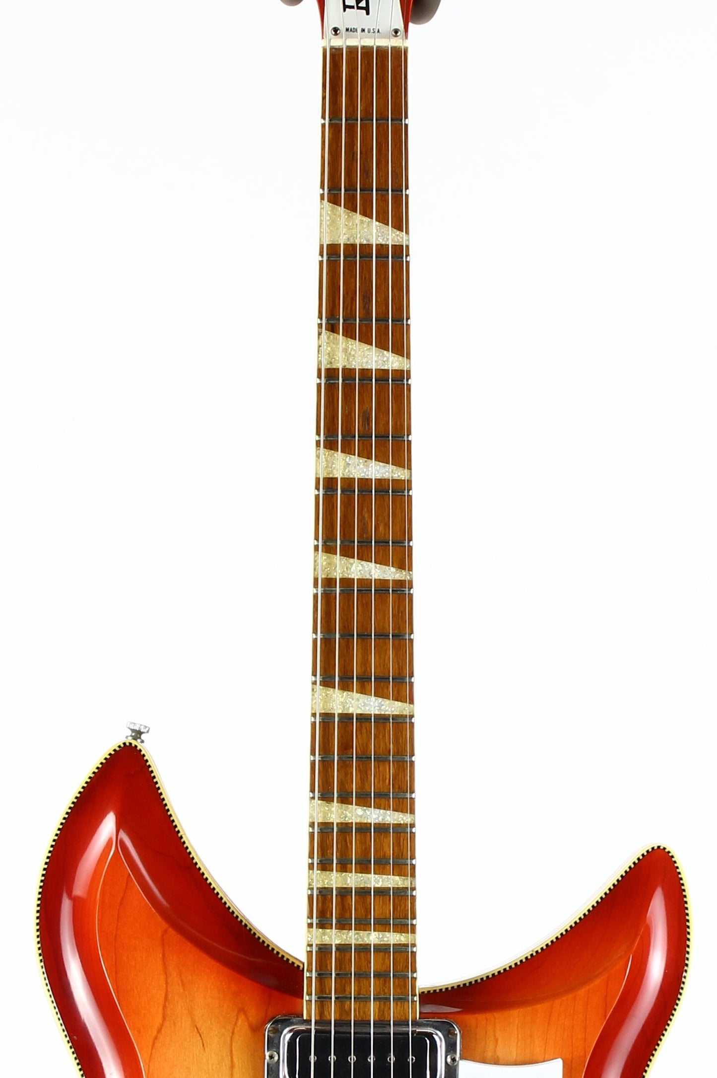 1969 Rickenbacker 381 Fireglo Sunburst German Carve VINTAGE GUITAR Checkerboard Binding!