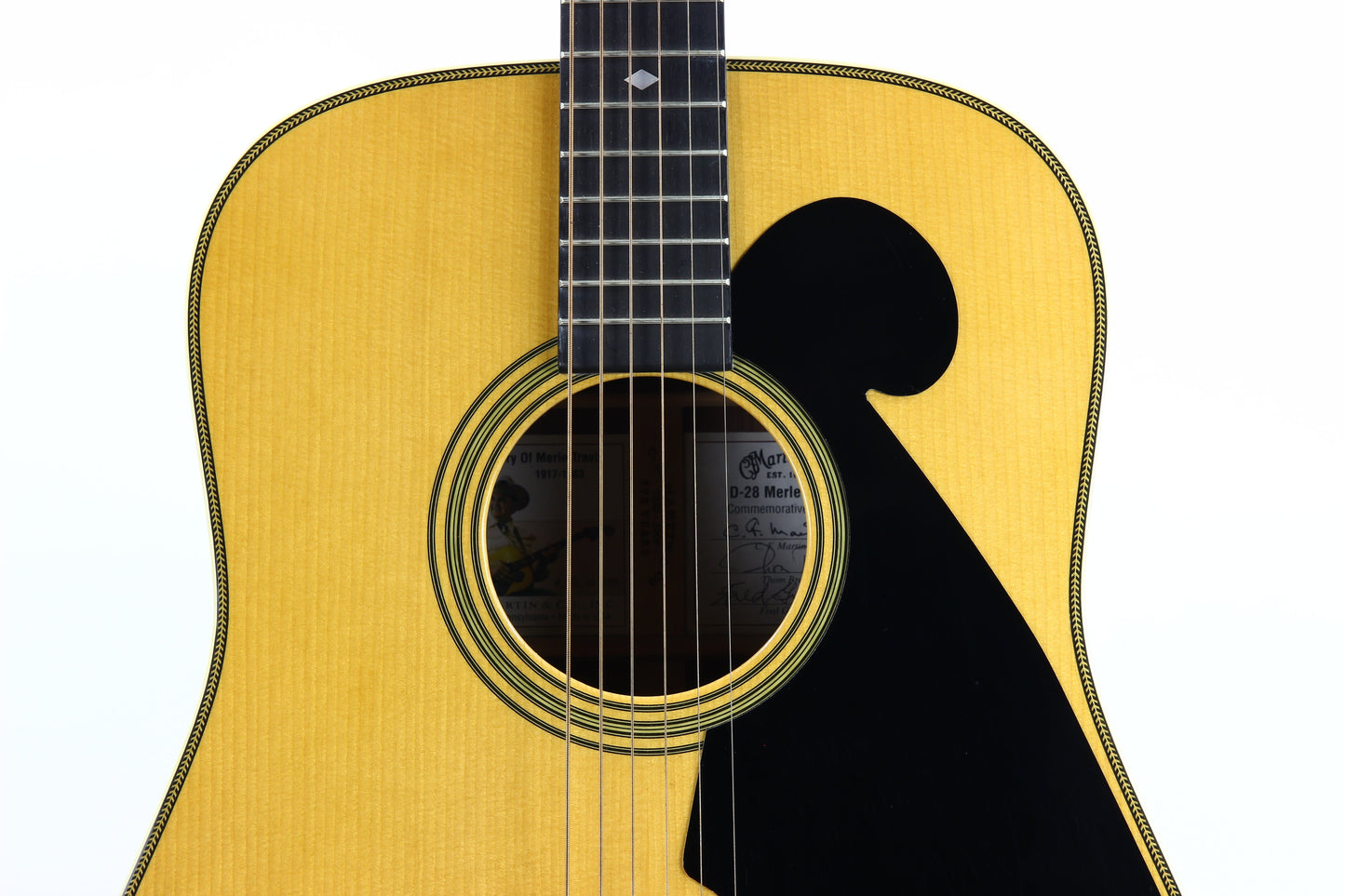 2008 Martin D-28M Merle Travis - Bigsby Headstock, Madagascar Rosewood, Gretsch, Signature Model