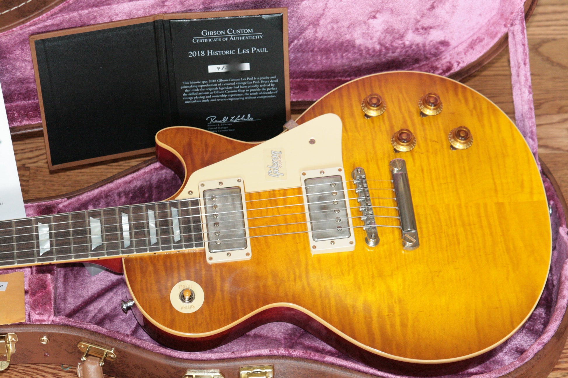 2018 Gibson 1959 Les Paul Historic Reissue! R9 59 HONEY LEMON FADE Custom Shop TH Spec