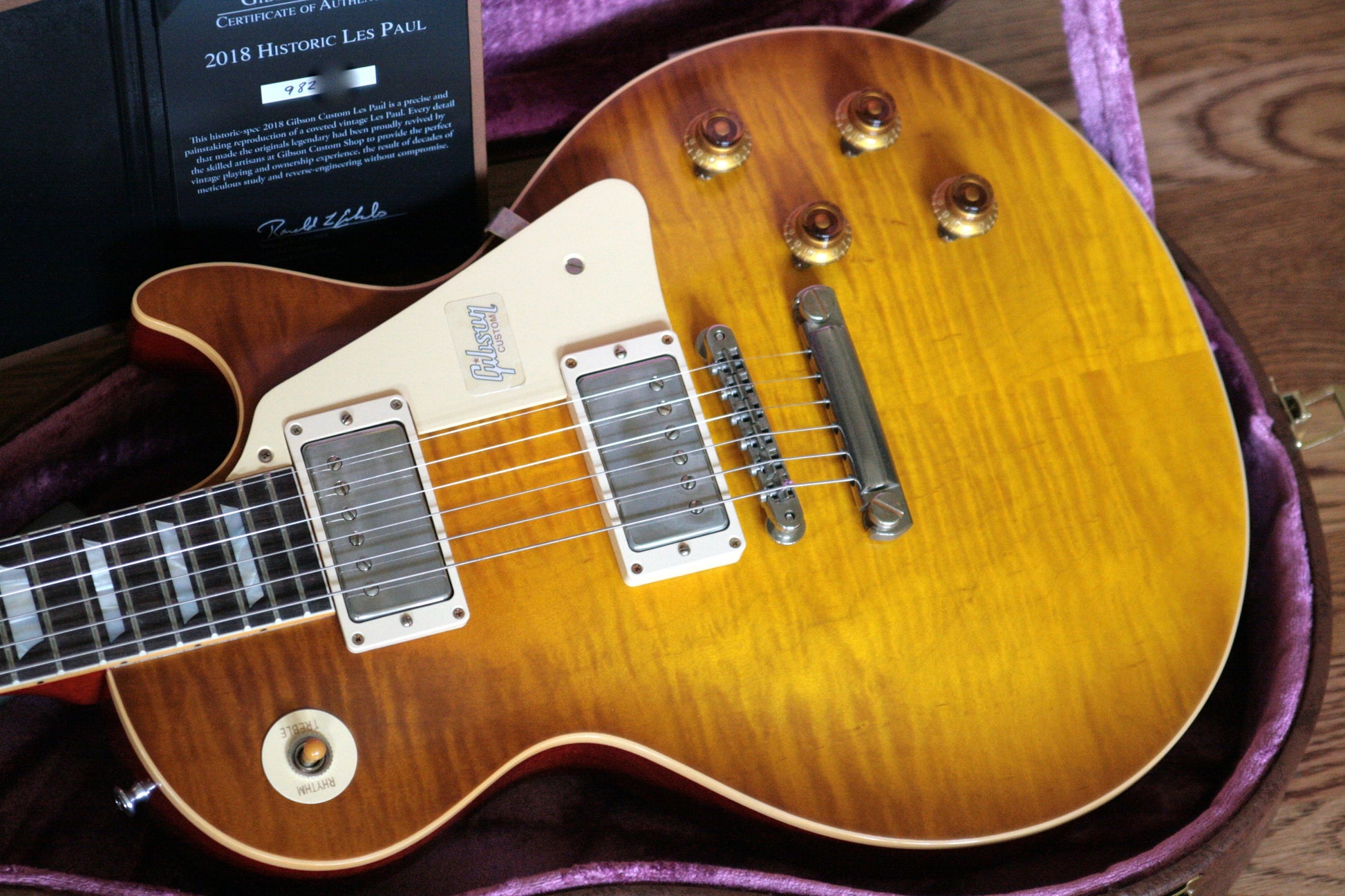2018 Gibson 1959 Les Paul Historic Reissue! R9 59 HONEY LEMON FADE Custom Shop TH Spec