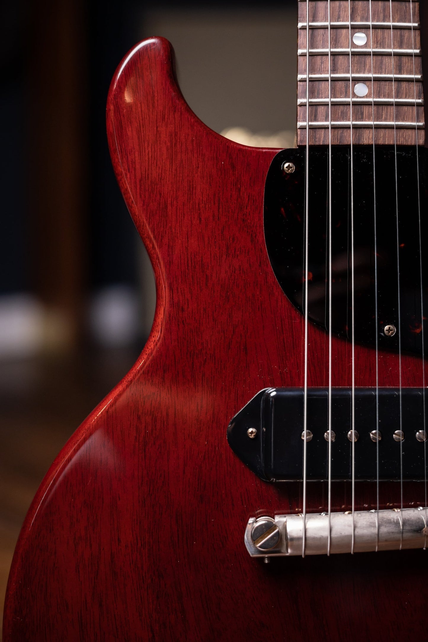 2022 Gibson Custom Shop 1958 Les Paul Junior Double Cut Electric Guitar - Cherry Red