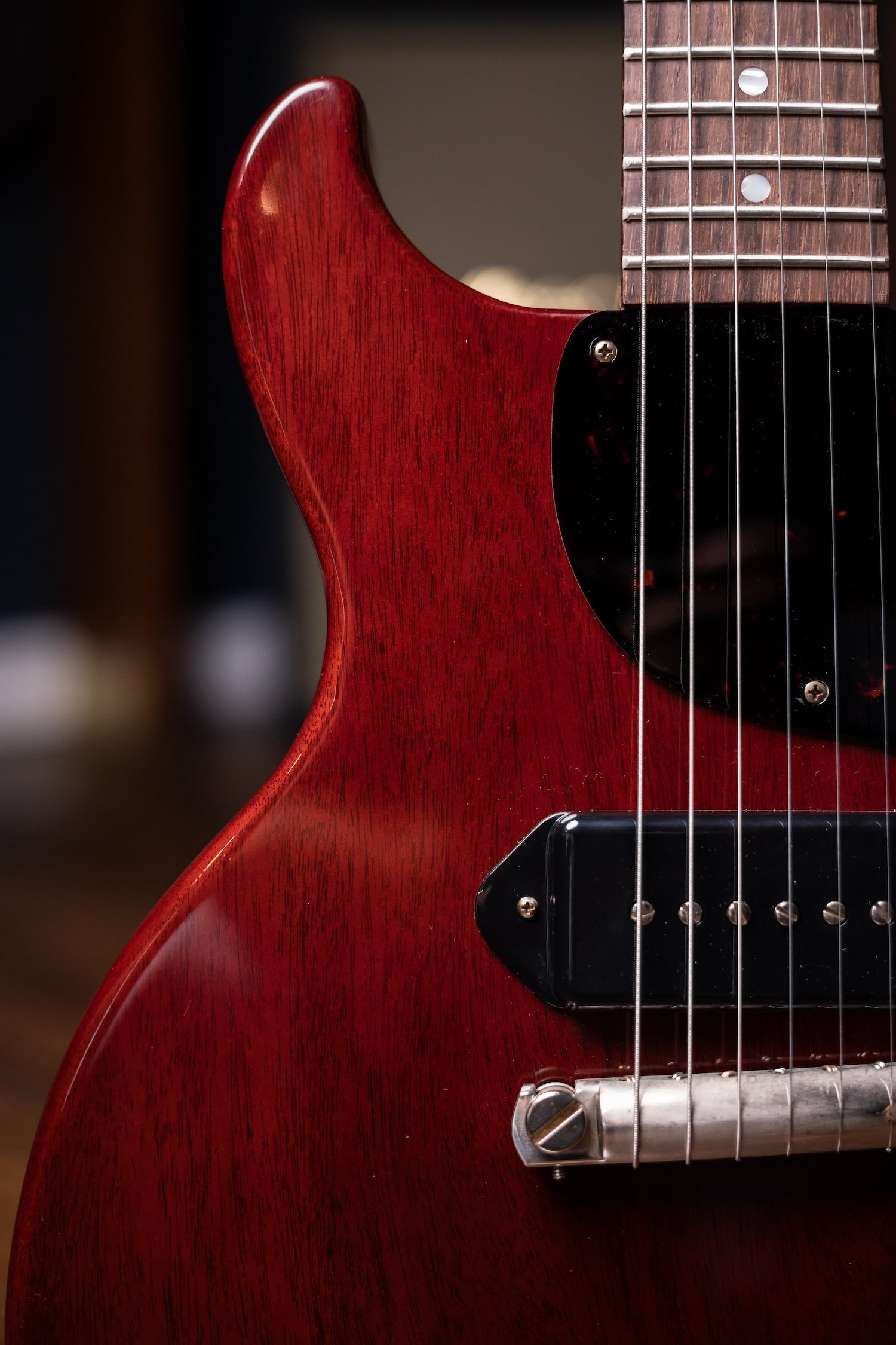 2022 Gibson Custom Shop 1958 Les Paul Junior Double Cut Electric Guitar - Cherry Red